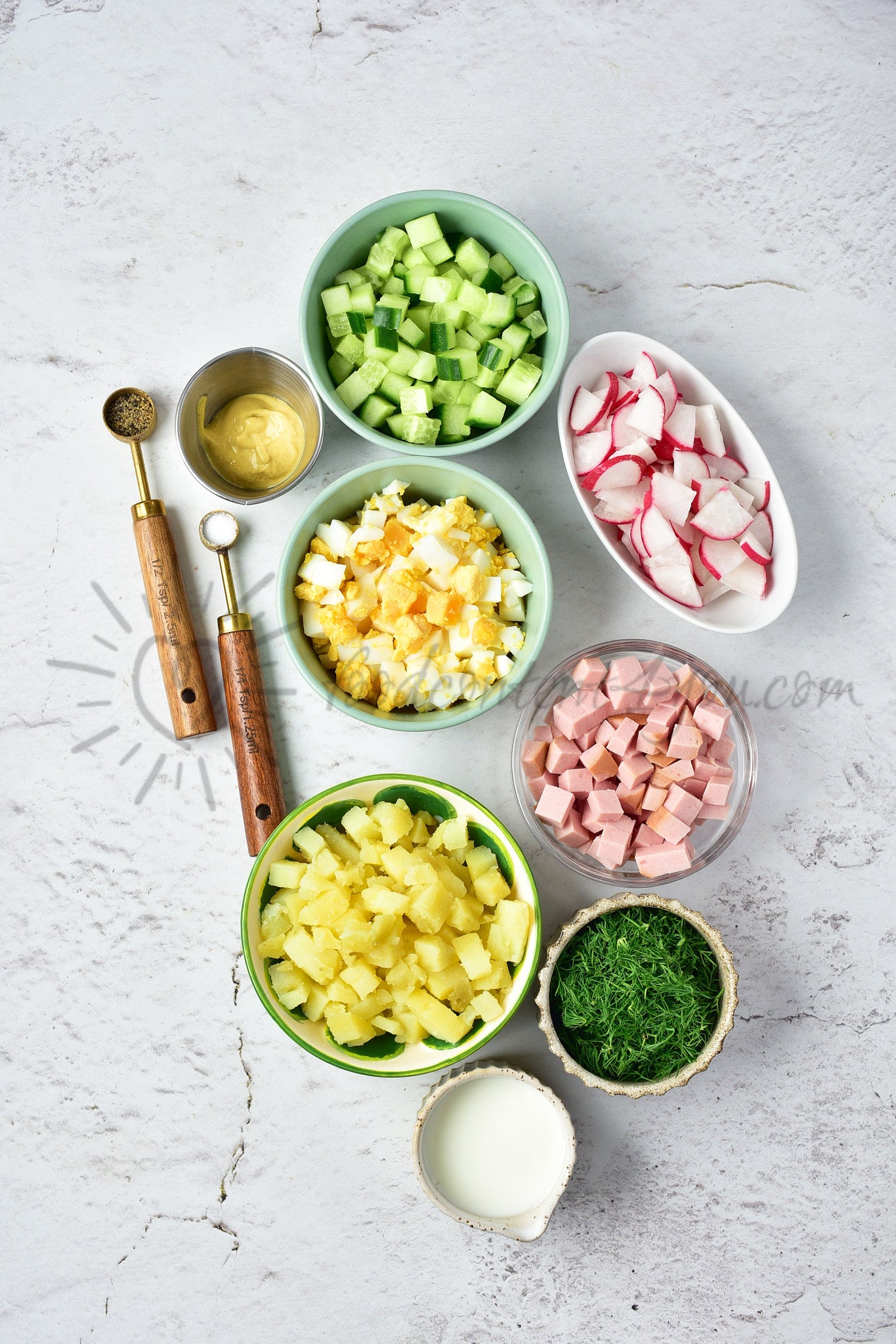 Okroshka (Russian cold soup) - Set 3 of 5