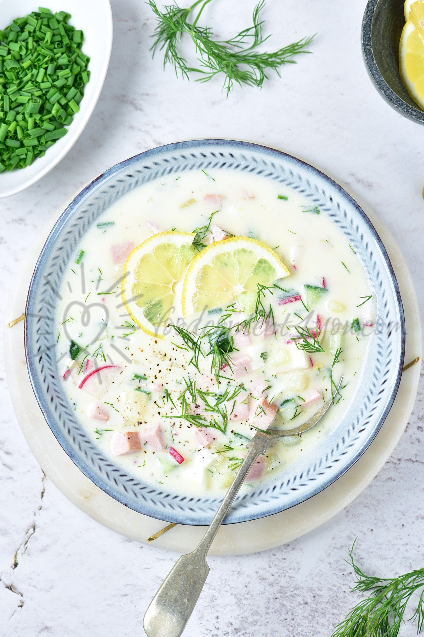 Okroshka (Russian cold soup) - Set 3 of 5