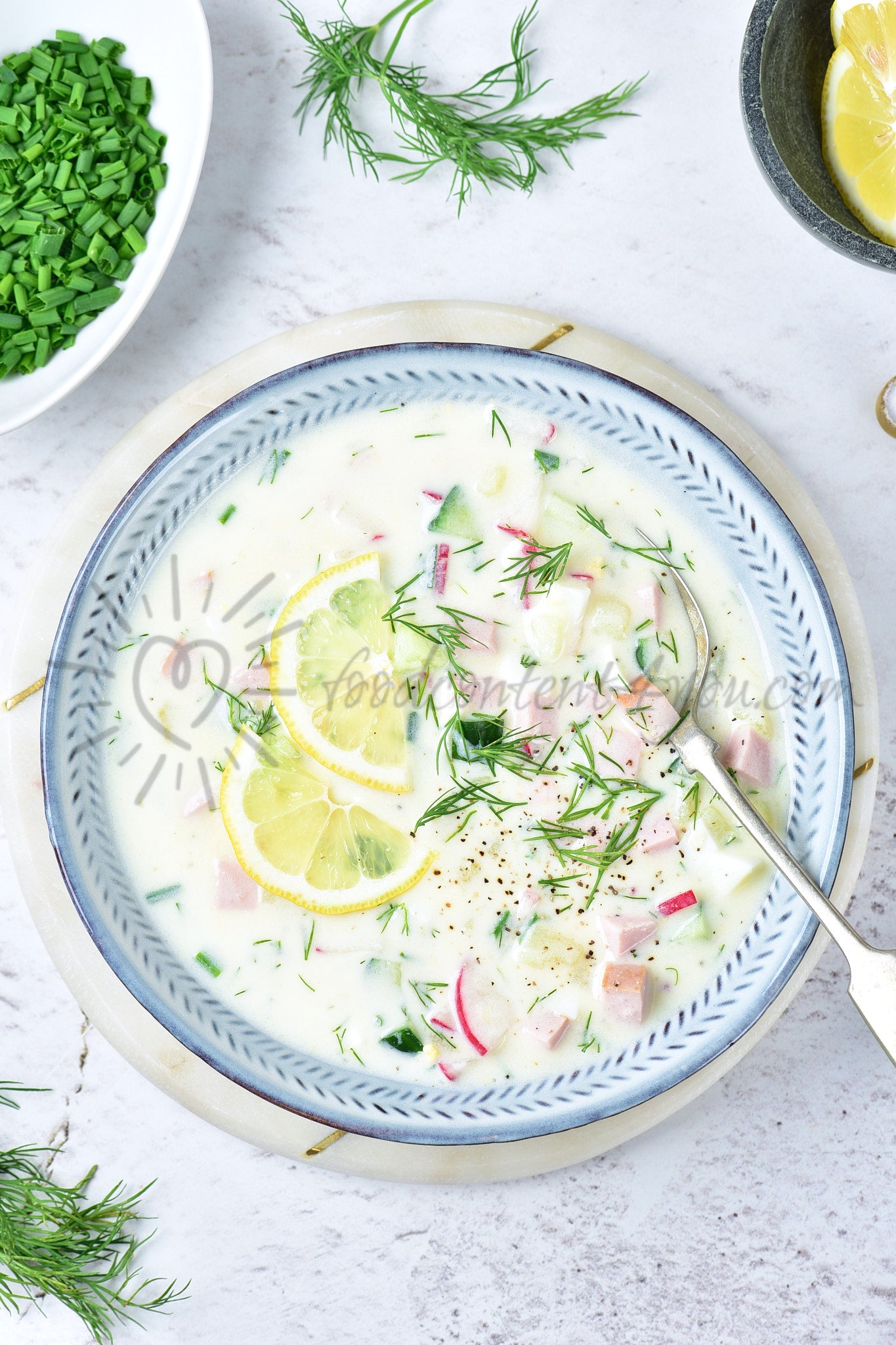 Okroshka (Russian cold soup) - Set 3 of 5