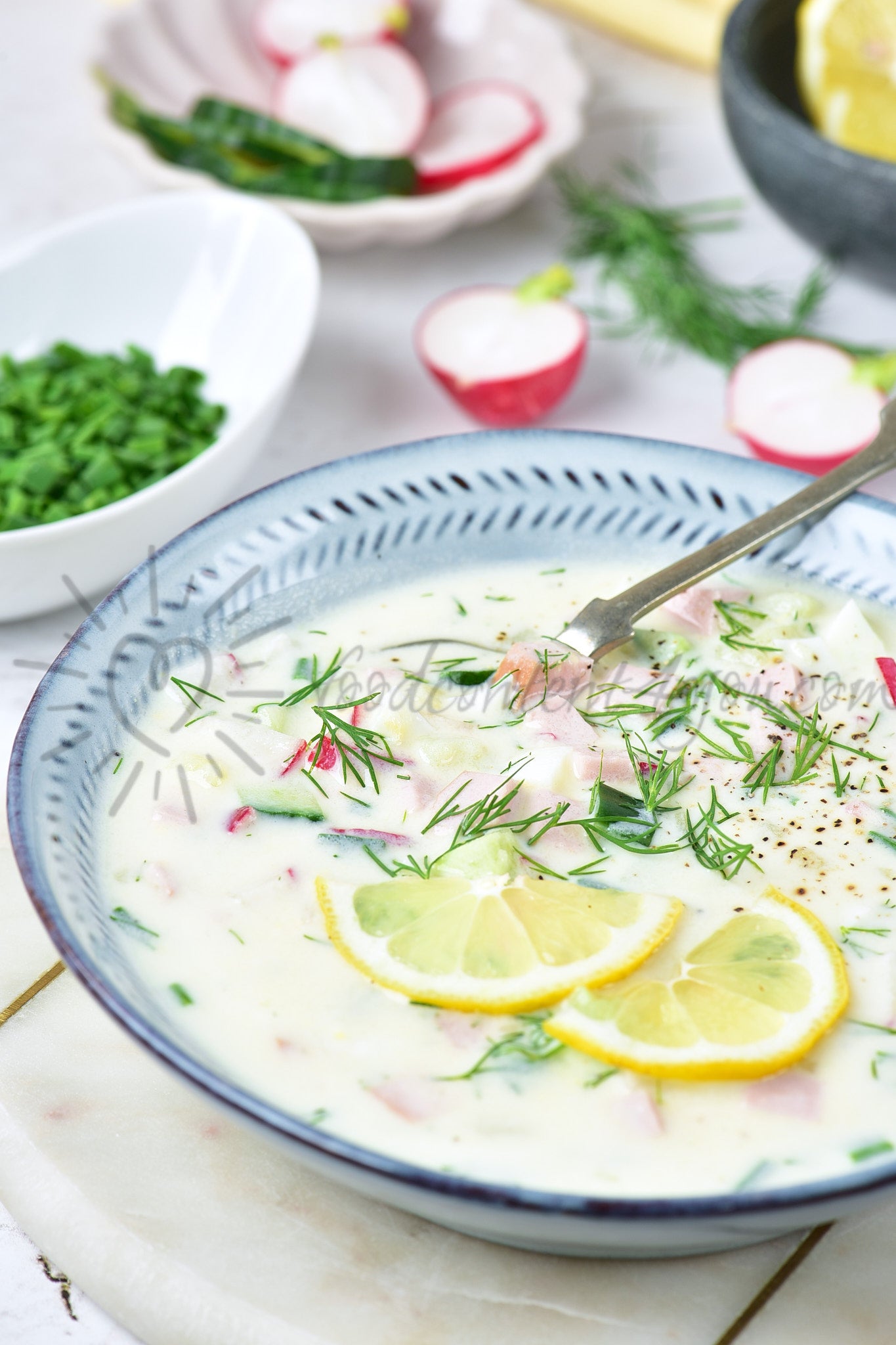 Okroshka (Russian cold soup) - Set 3 of 5
