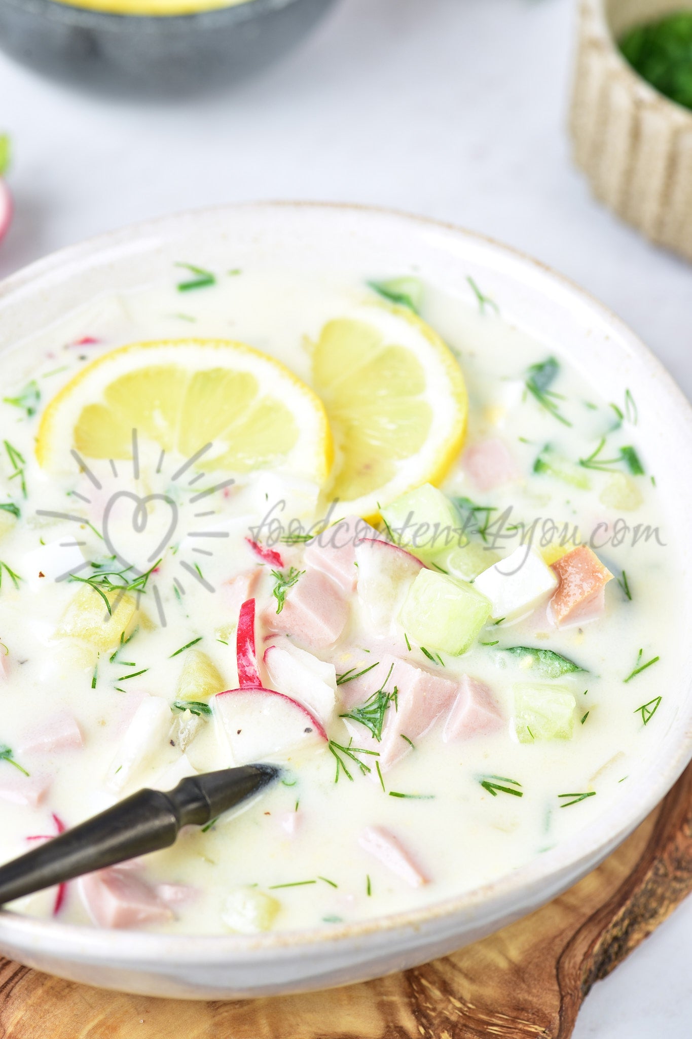 Okroshka (Russian cold soup) - Set 5 of 5