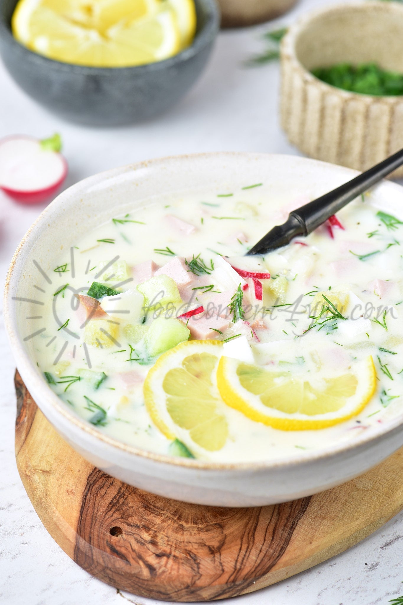Okroshka (Russian cold soup) - Set 5 of 5