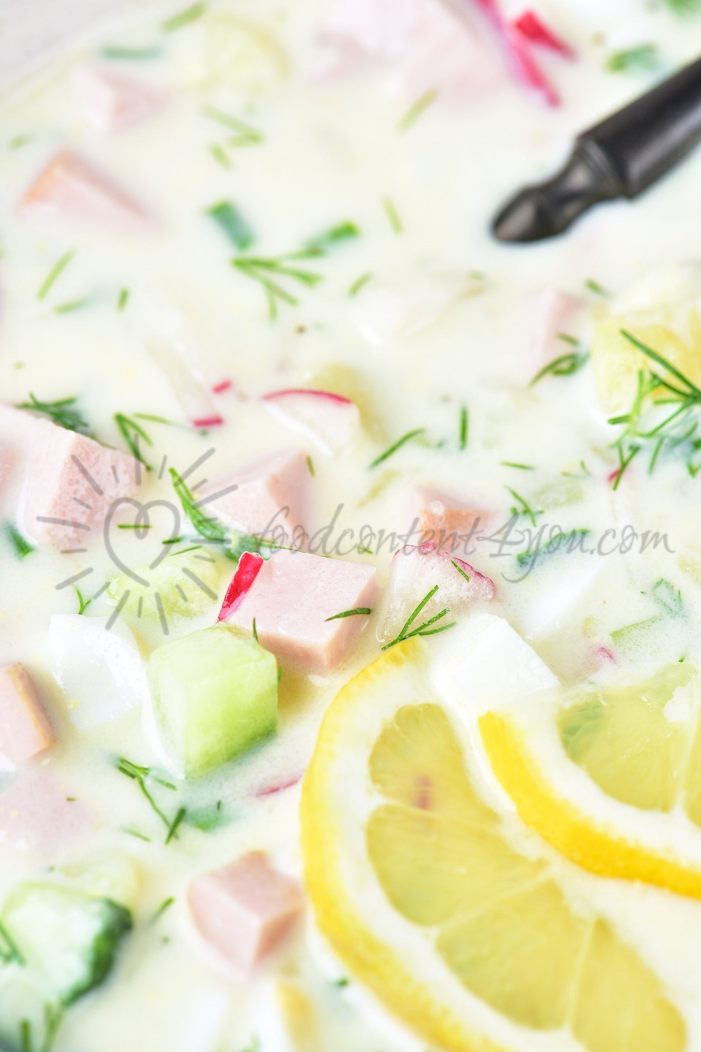 Okroshka (Russian cold soup) - Set 5 of 5