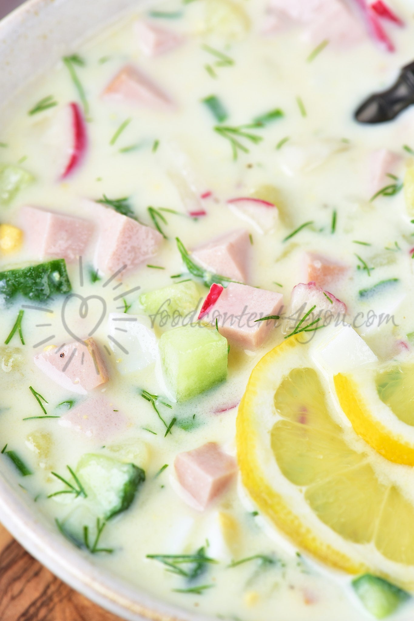 Okroshka (Russian cold soup) - Set 5 of 5