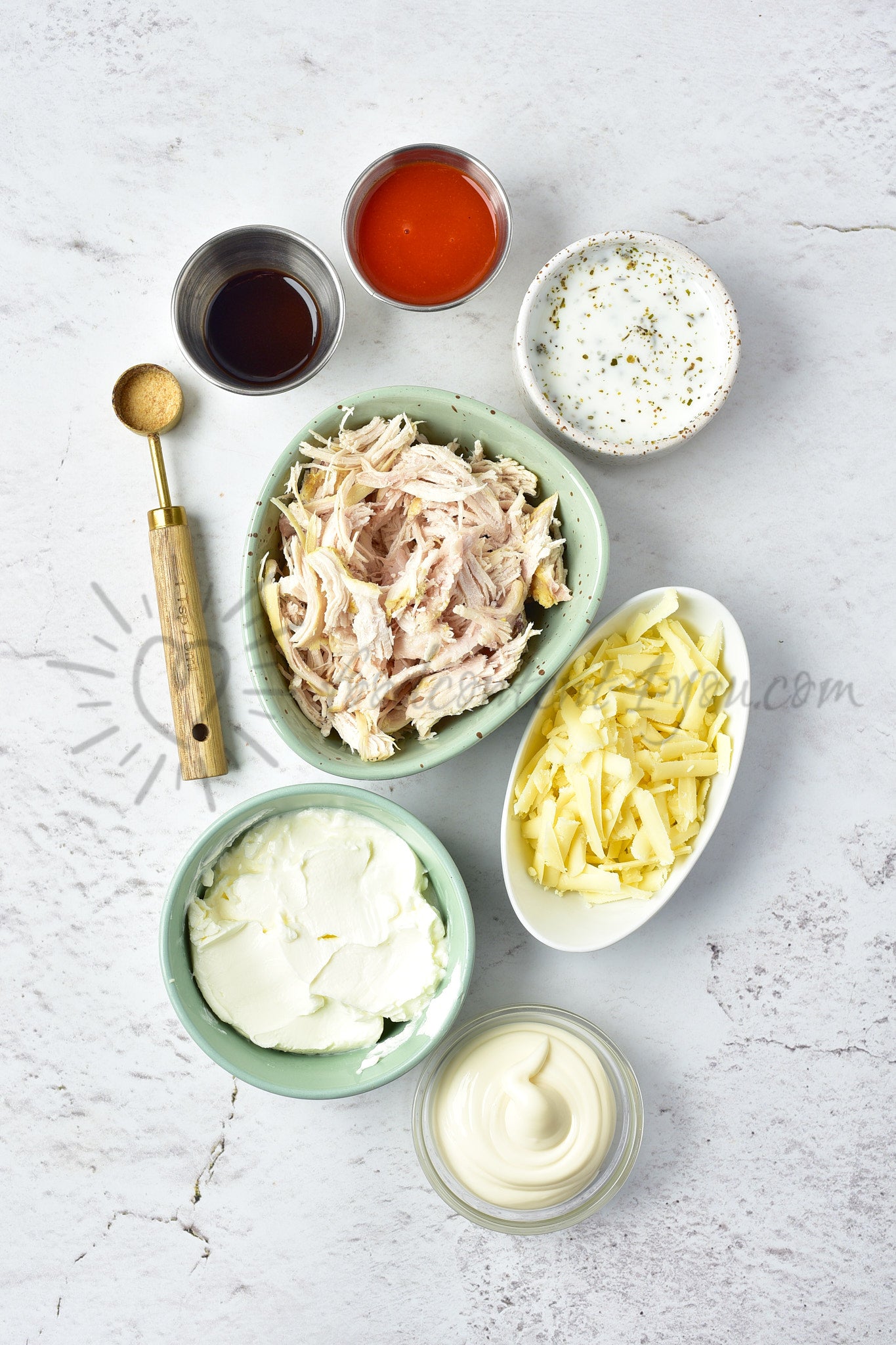 Lazy Turkey Buffalo Dip - Set 4 of 5