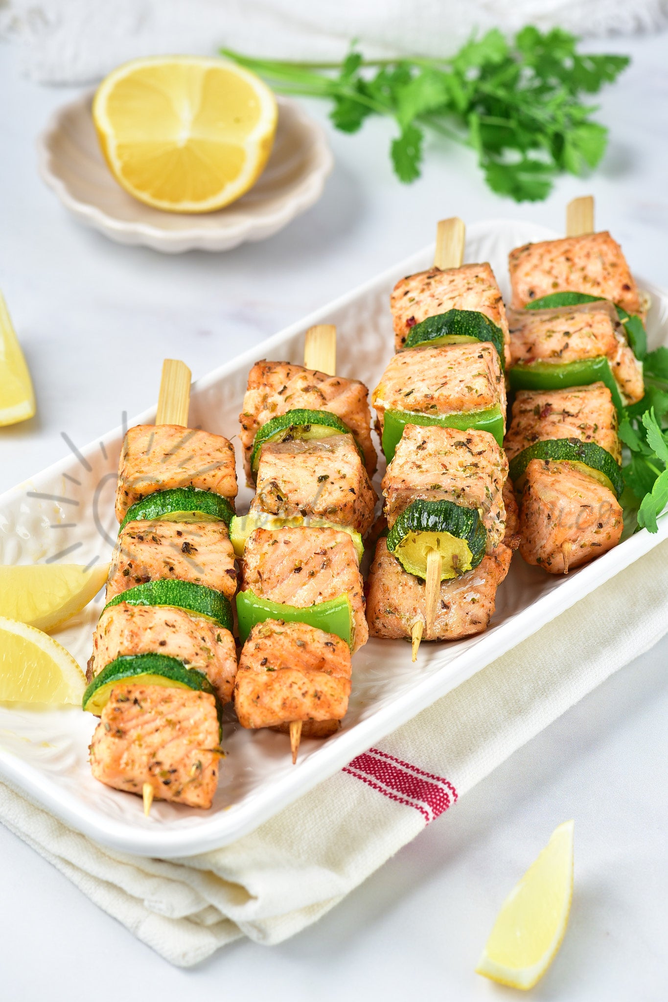 Air Fryer Salmon Skewers - Set 1 of 5