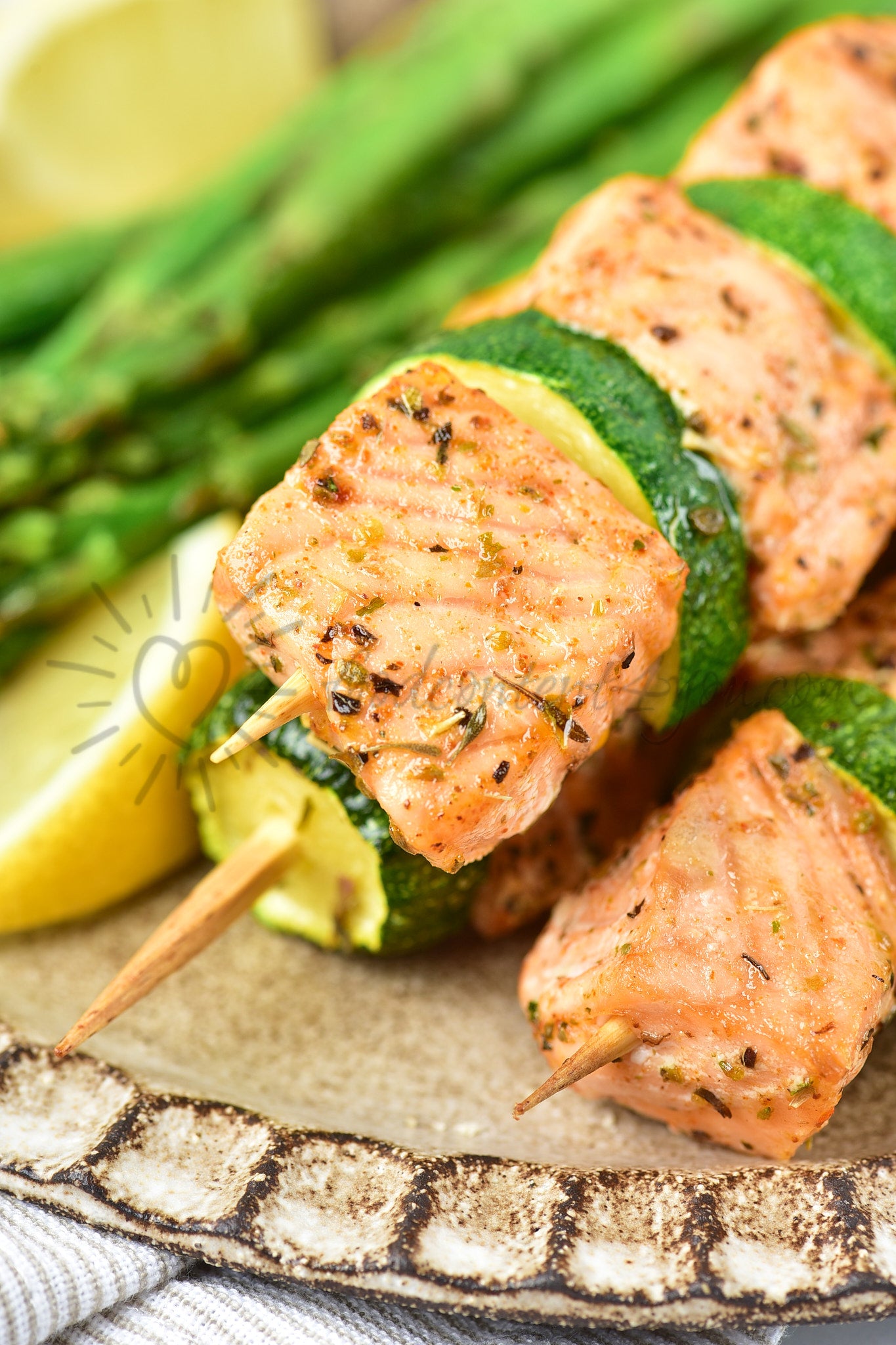 Air Fryer Salmon Skewers - Set 3 of 5