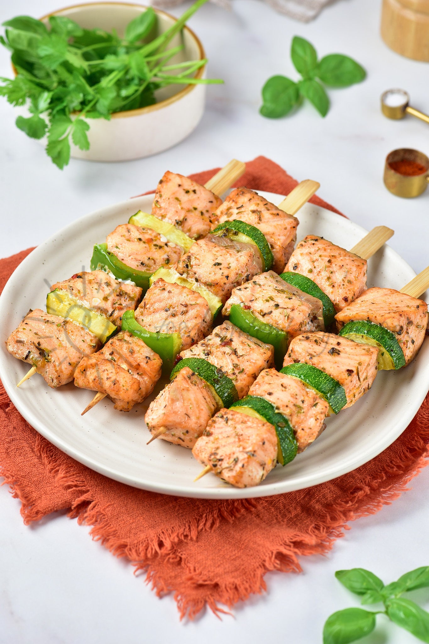 Air Fryer Salmon Skewers - Set 4 of 5