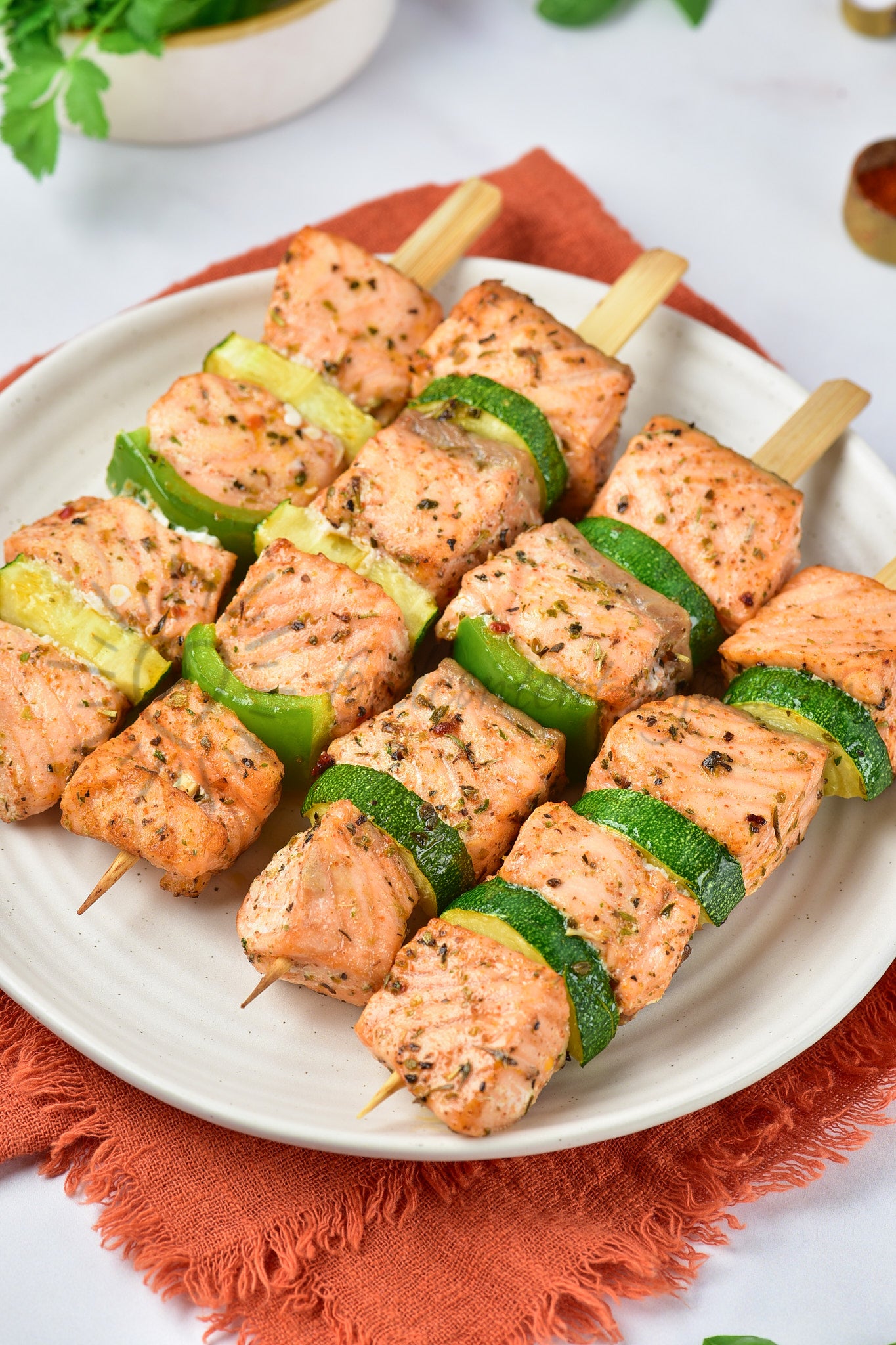 Air Fryer Salmon Skewers - Set 4 of 5