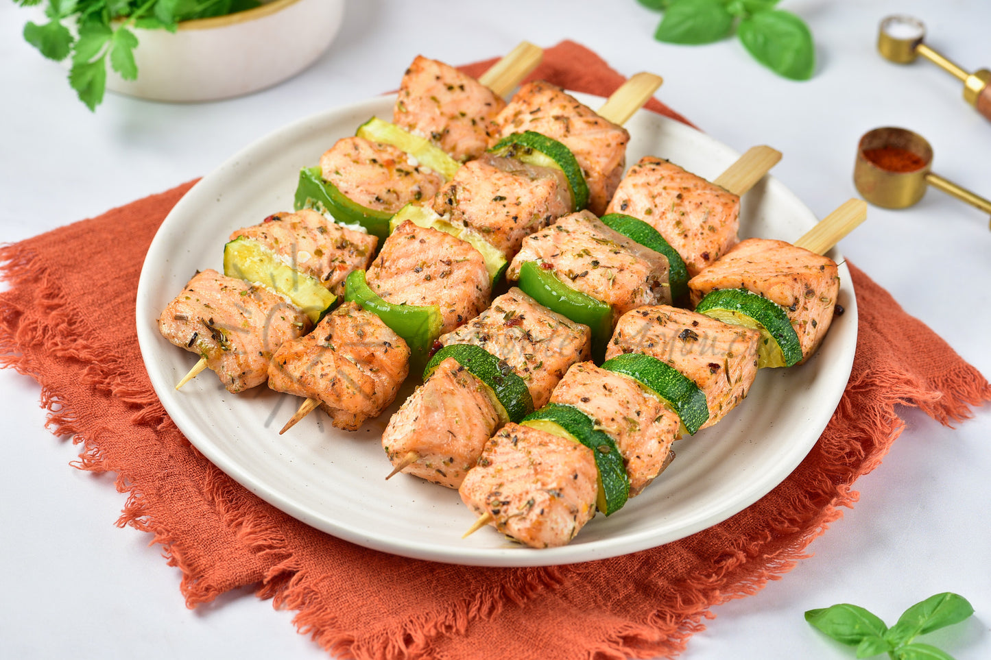 Air Fryer Salmon Skewers - Set 4 of 5