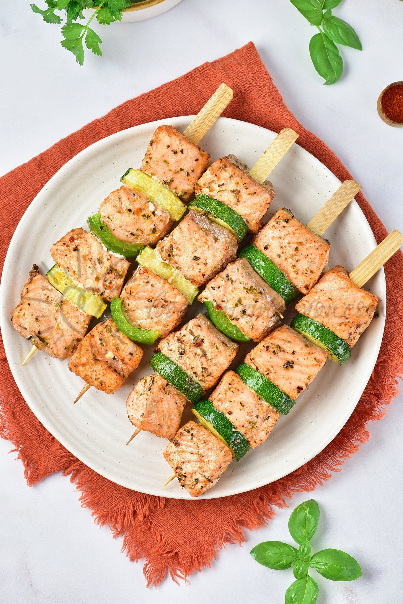 Air Fryer Salmon Skewers - Set 4 of 5