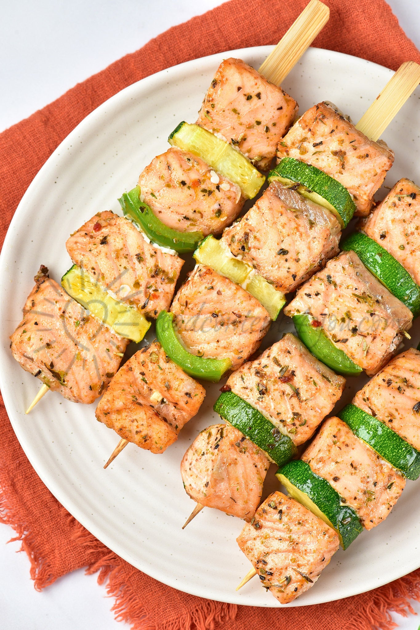 Air Fryer Salmon Skewers - Set 4 of 5