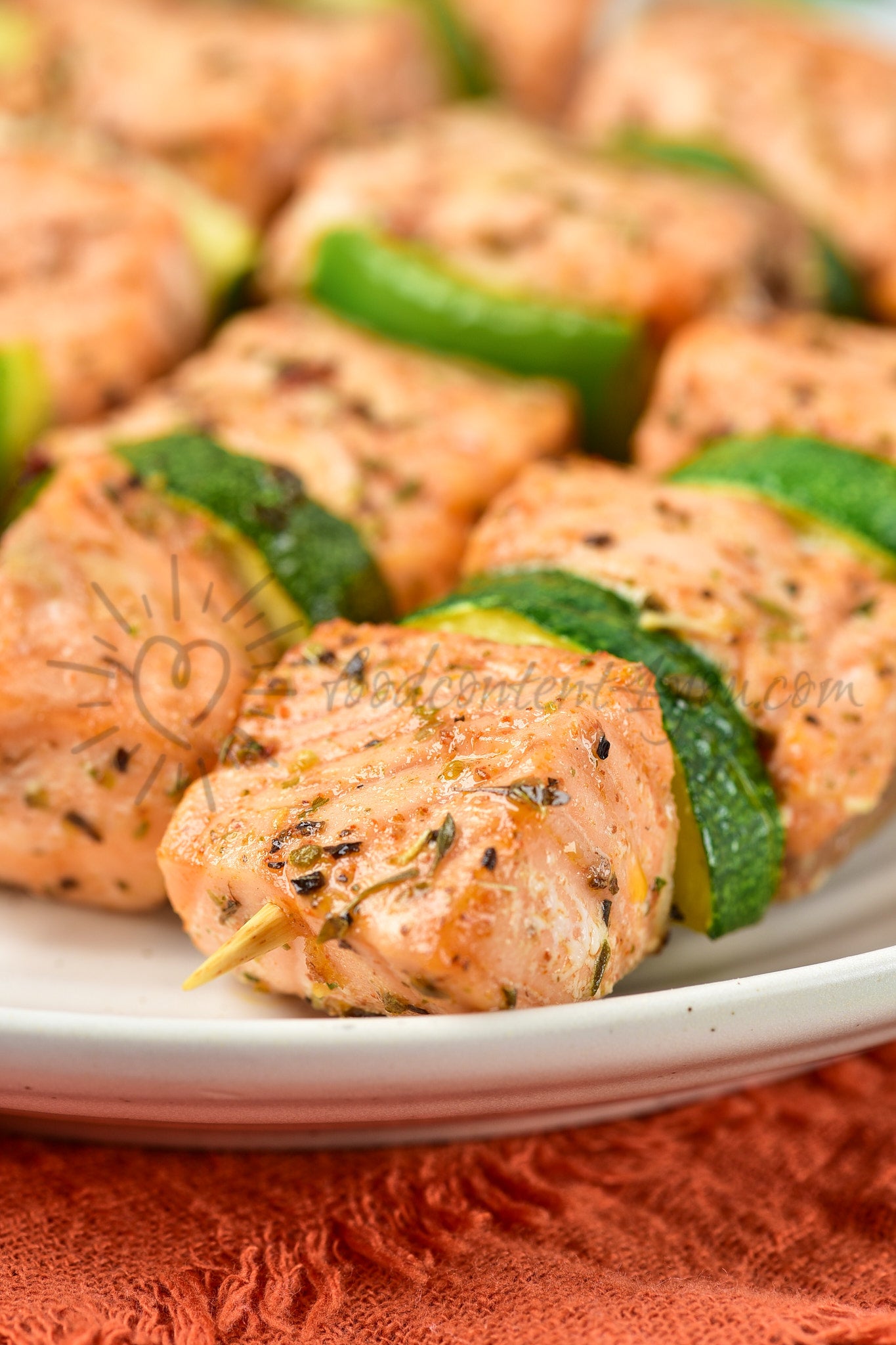 Air Fryer Salmon Skewers - Set 4 of 5