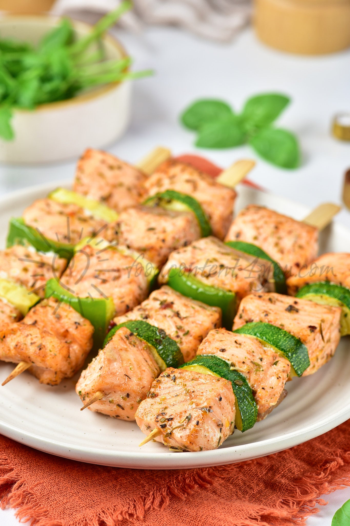Air Fryer Salmon Skewers - Set 4 of 5