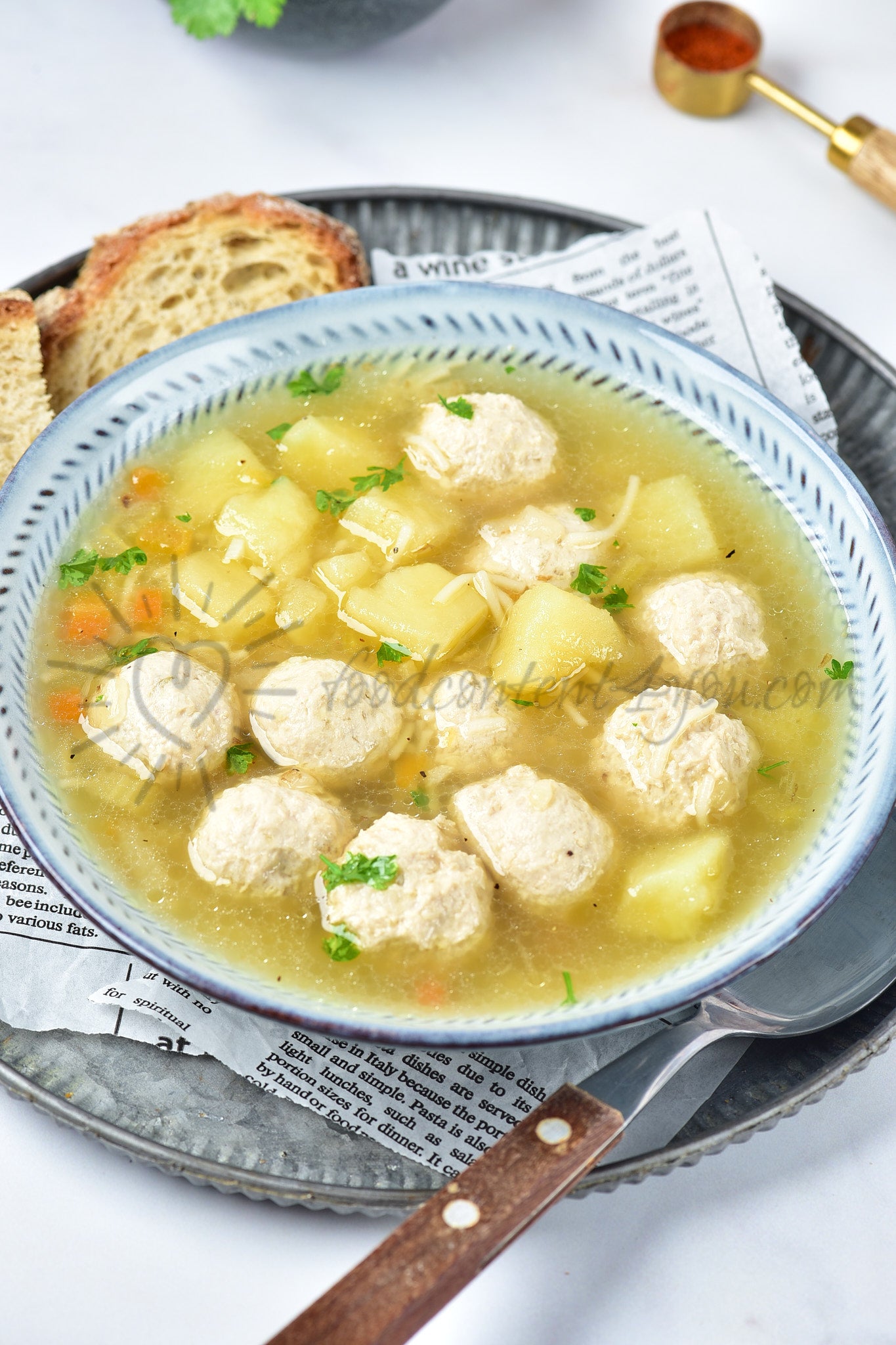 Chicken Meatball Soup - Set 4 of 5