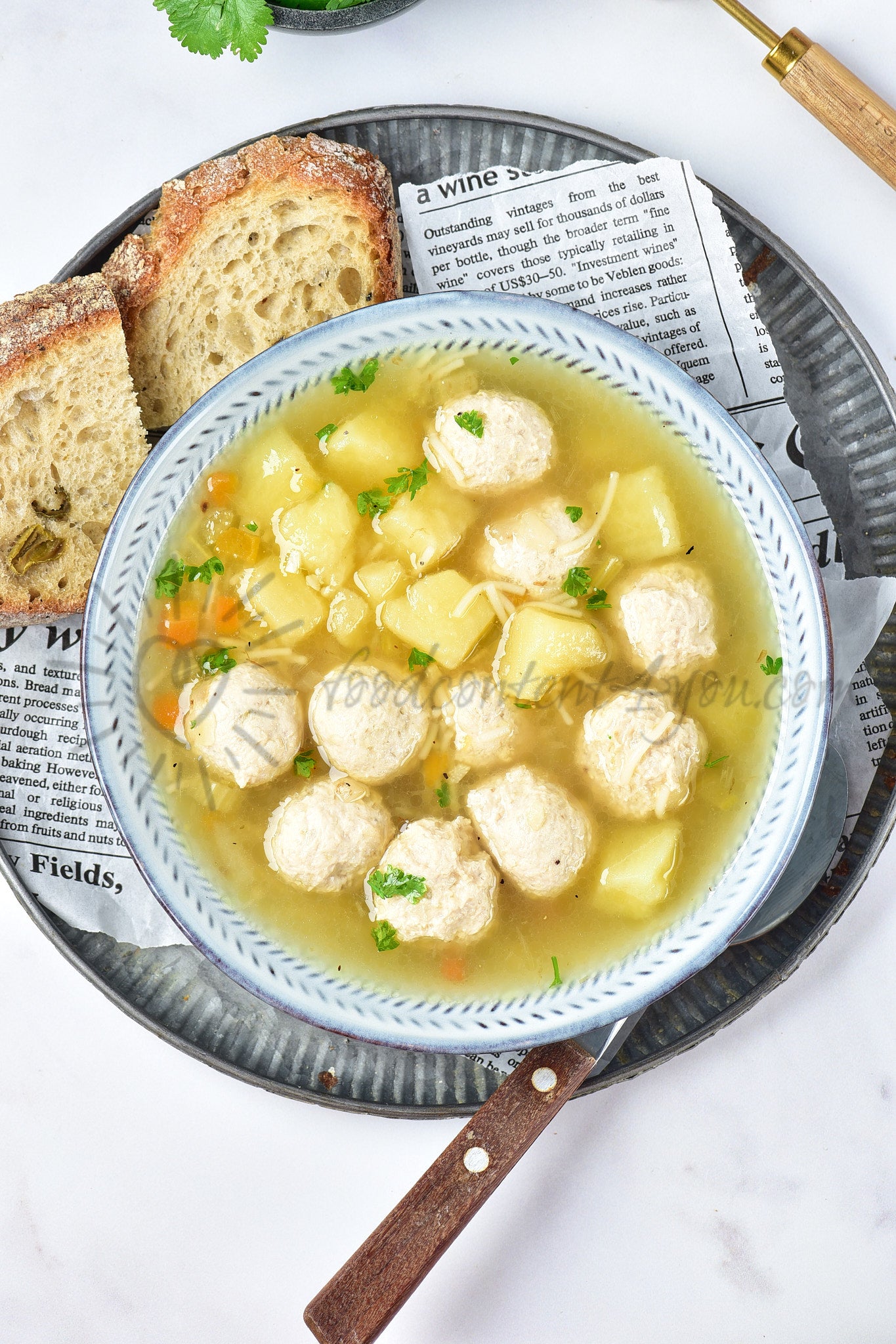 Chicken Meatball Soup - Set 4 of 5
