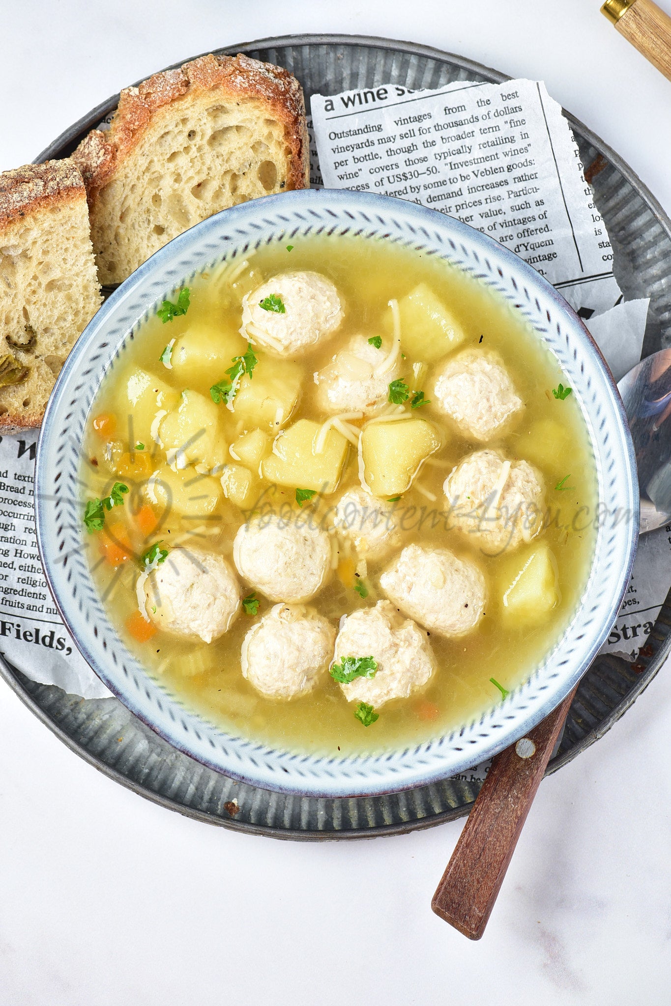 Chicken Meatball Soup - Set 4 of 5