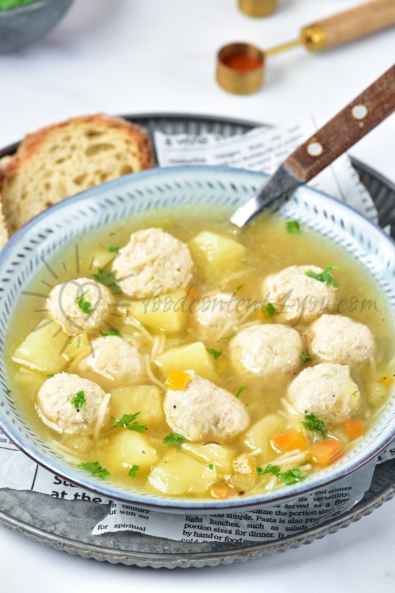 Chicken Meatball Soup - Set 4 of 5