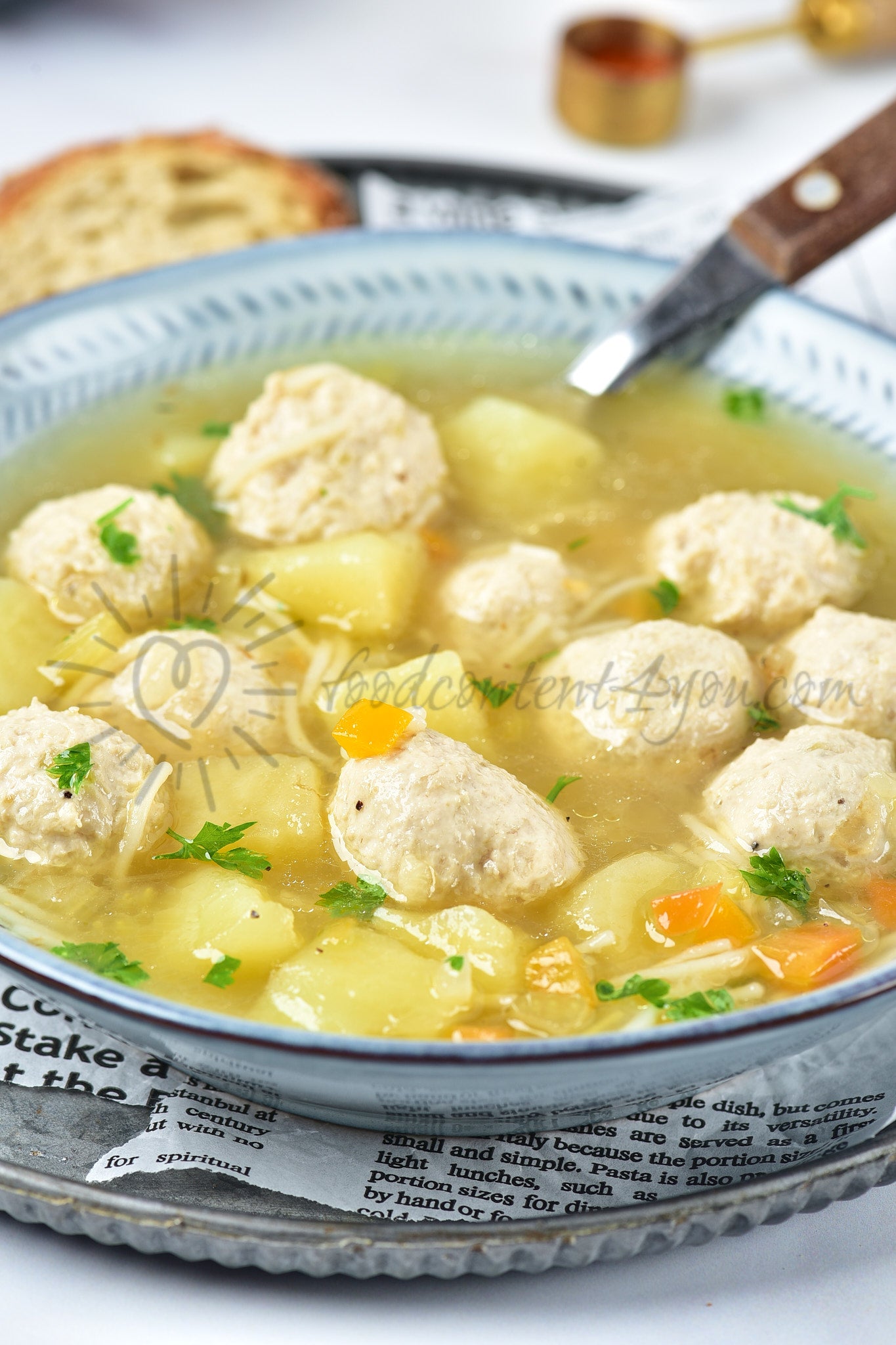 Chicken Meatball Soup - Set 4 of 5