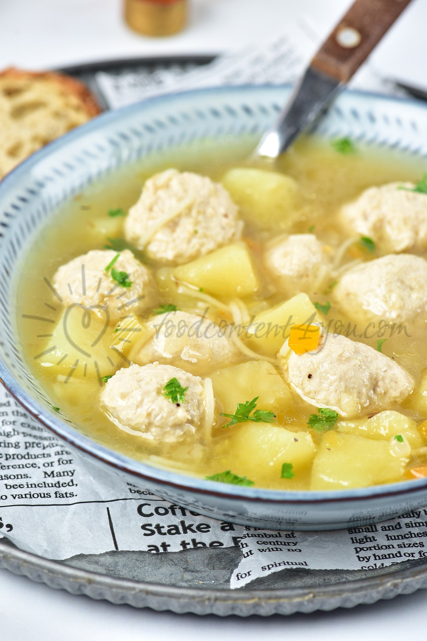 Chicken Meatball Soup - Set 4 of 5