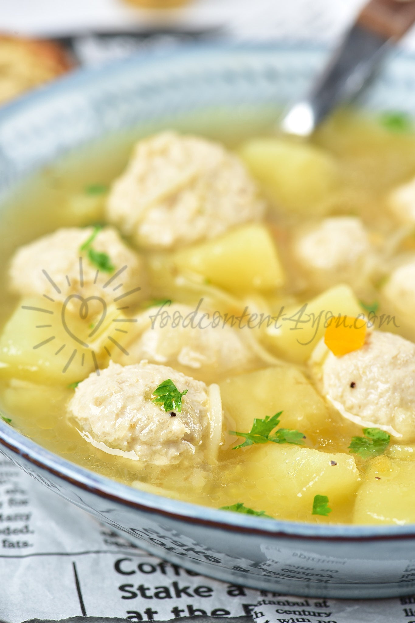 Chicken Meatball Soup - Set 4 of 5