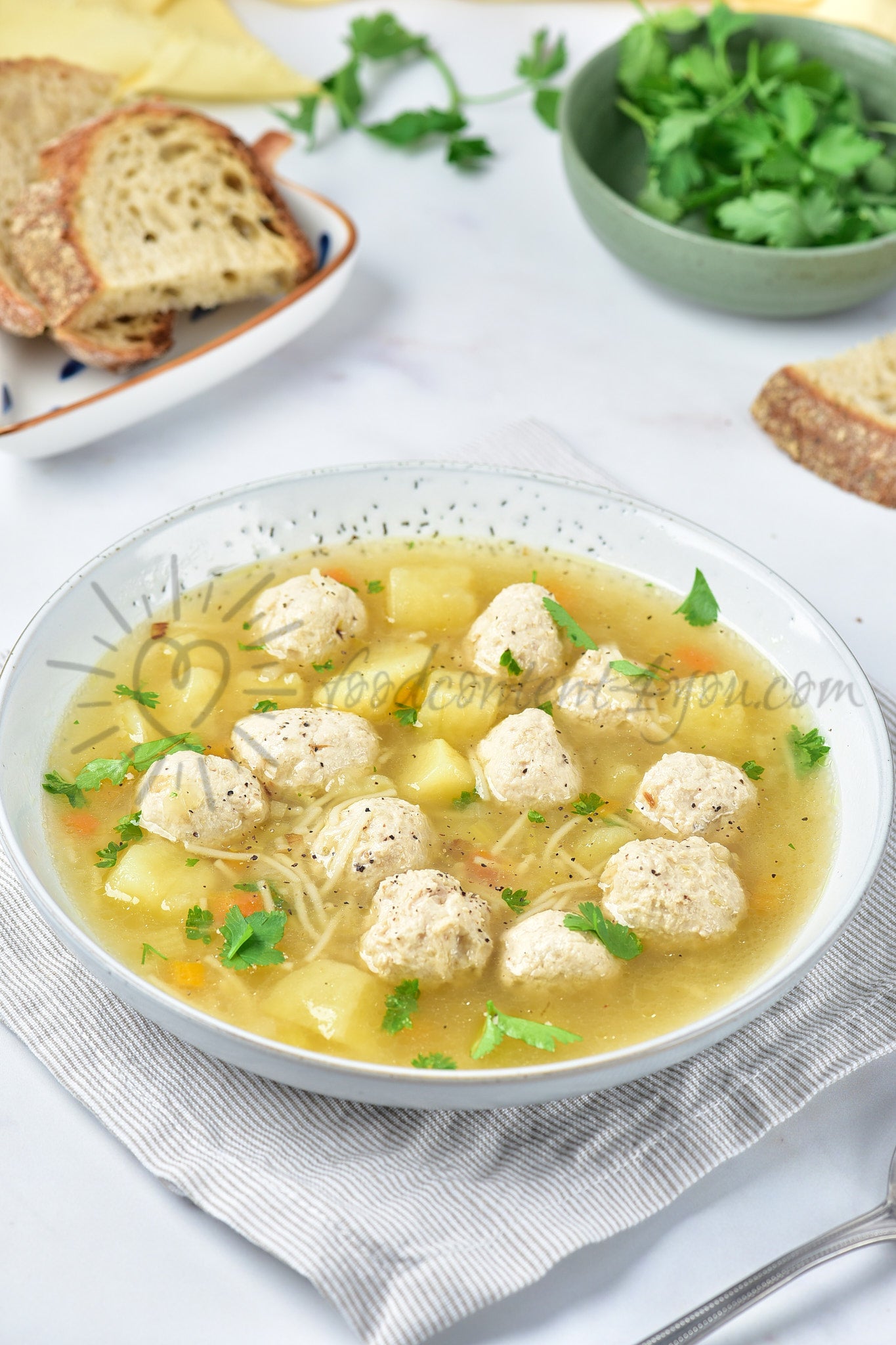 Chicken Meatball Soup - Set 5 of 5