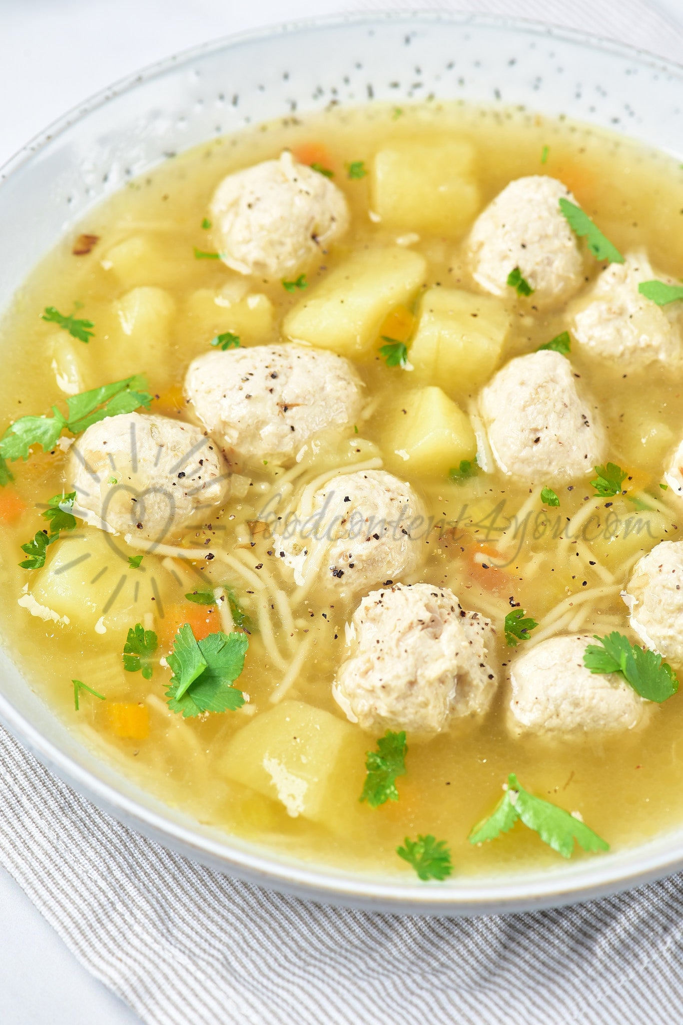 Chicken Meatball Soup - Set 5 of 5