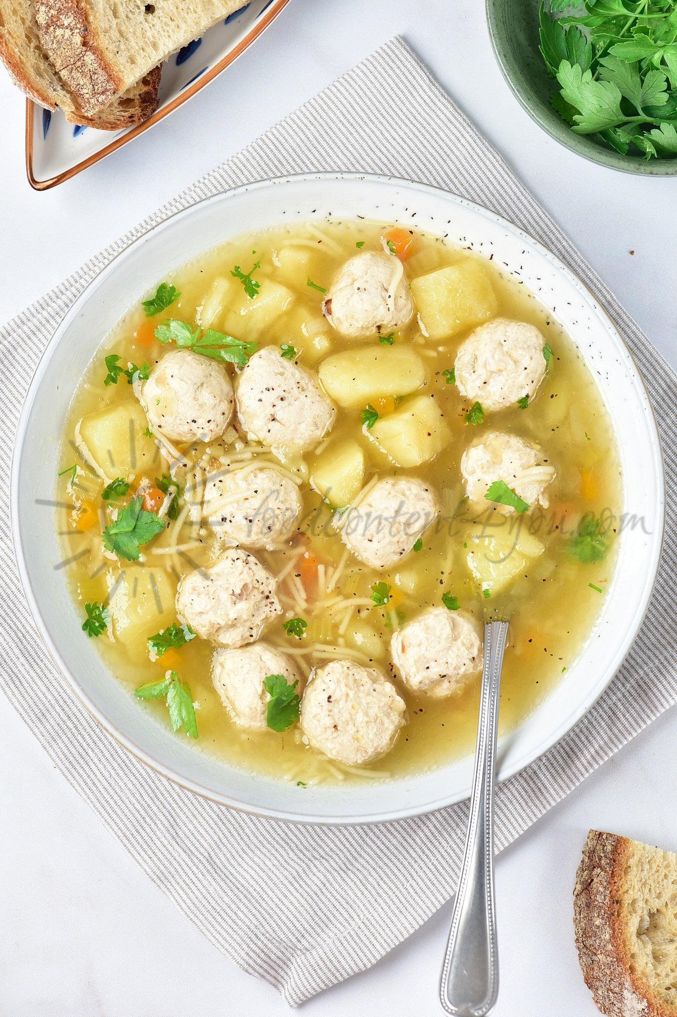 Chicken Meatball Soup - Set 5 of 5