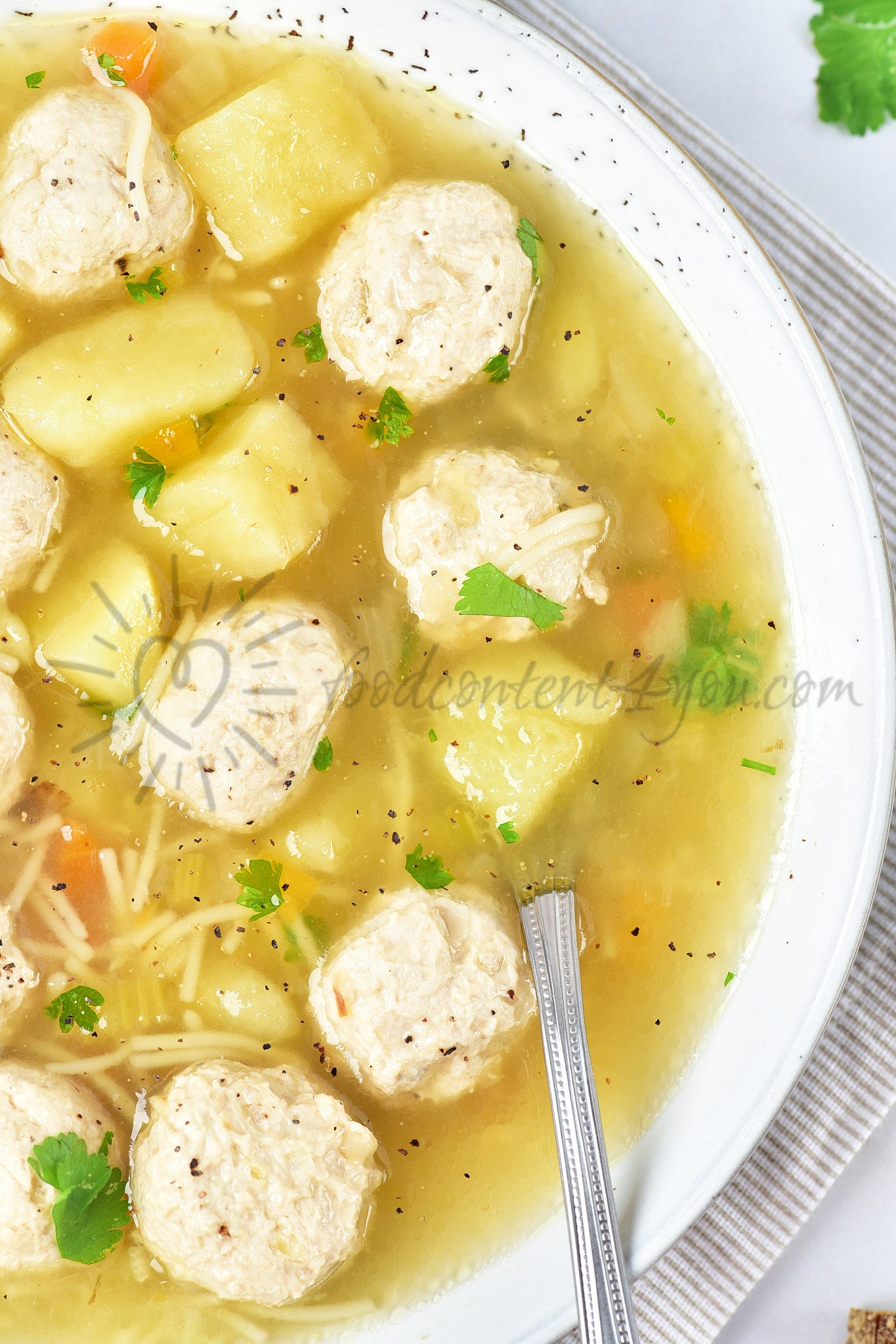 Chicken Meatball Soup - Set 5 of 5