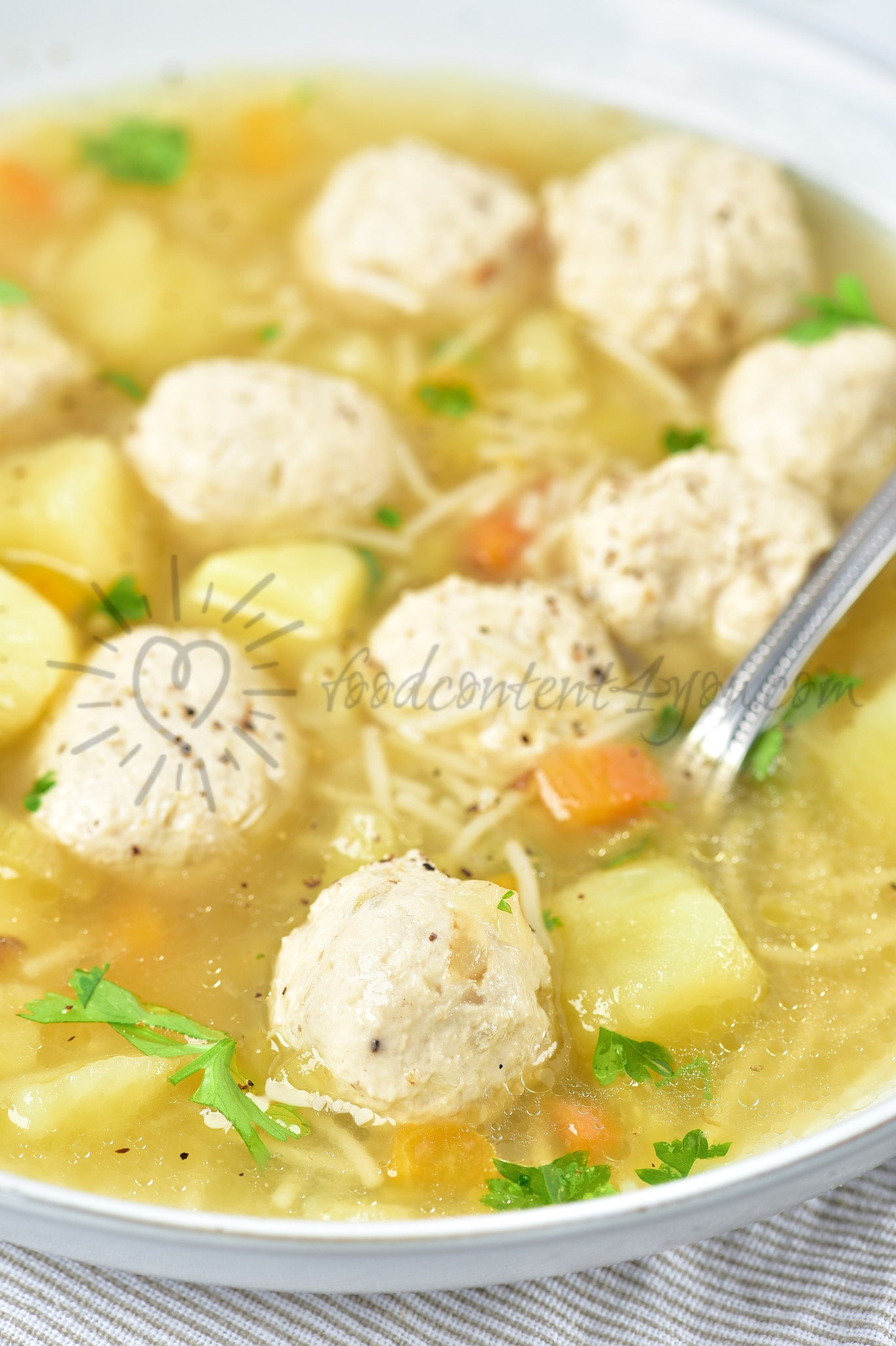 Chicken Meatball Soup - Set 5 of 5