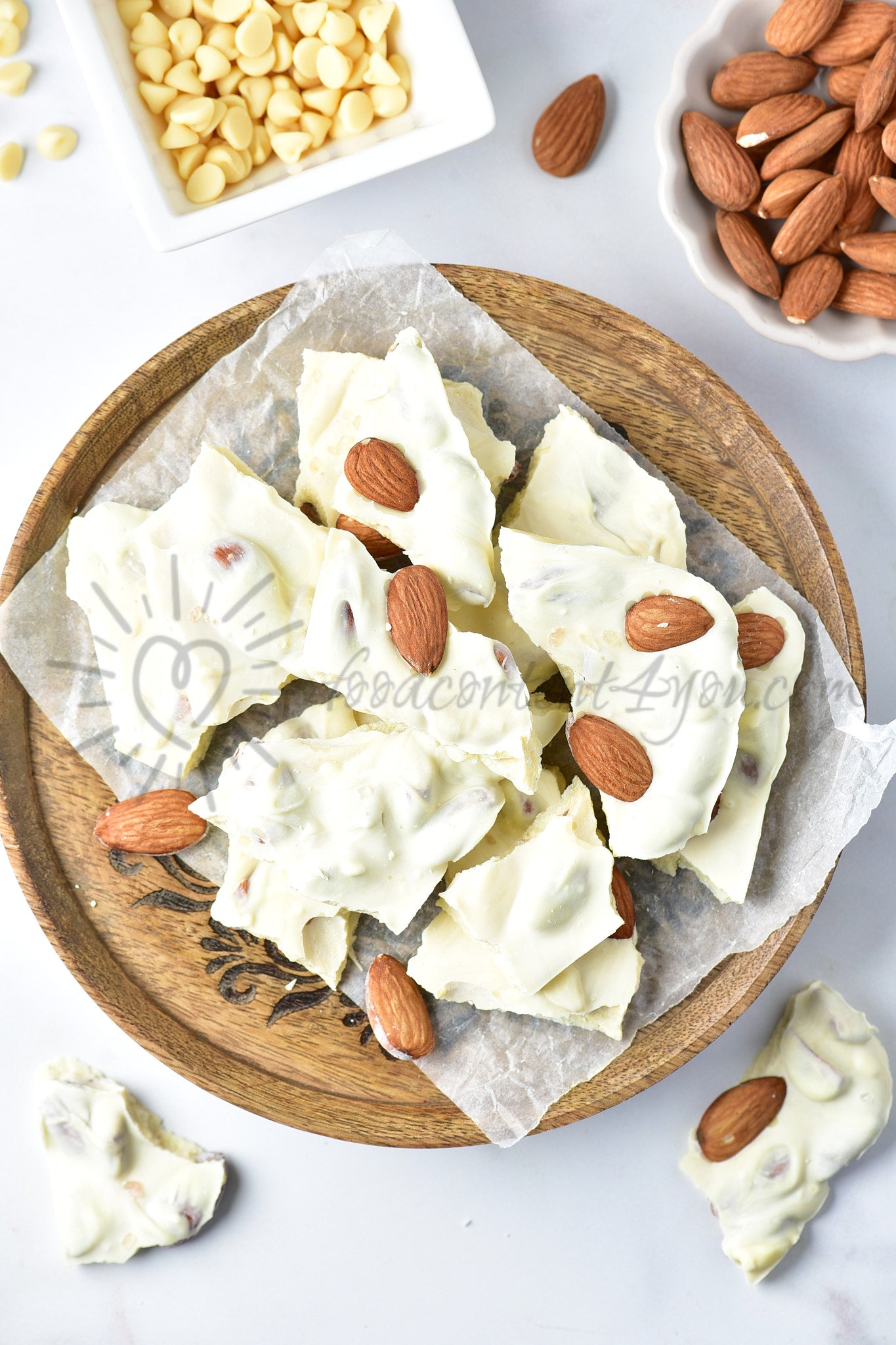 White Chocolate Almond Bark - Set 2 of 5