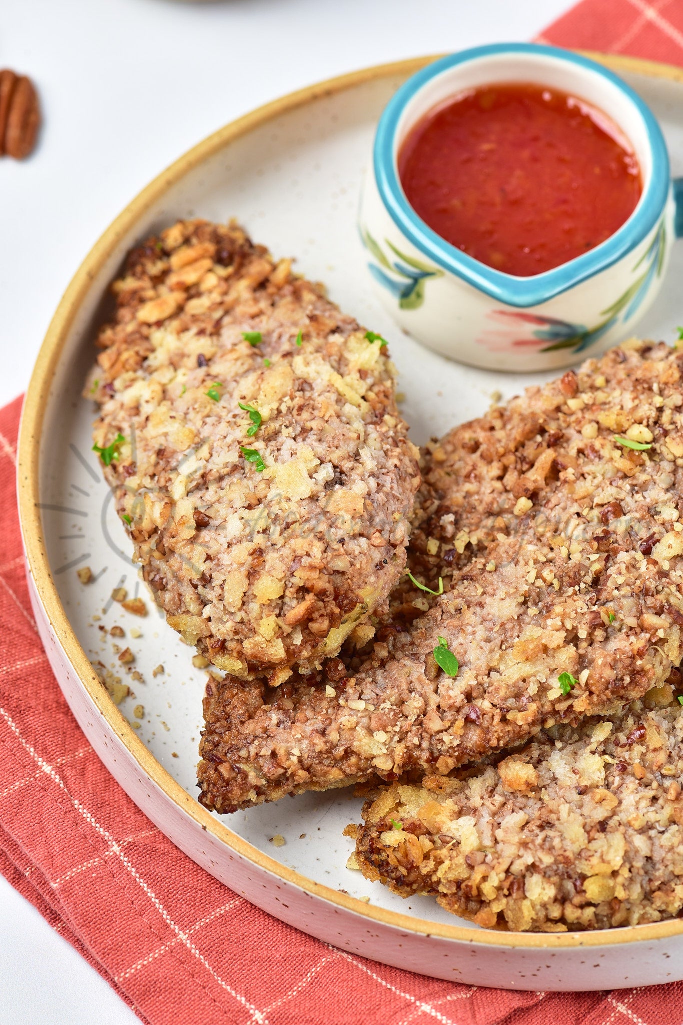 Air Fryer Pecan Crusted Chicken - Set 3 of 5