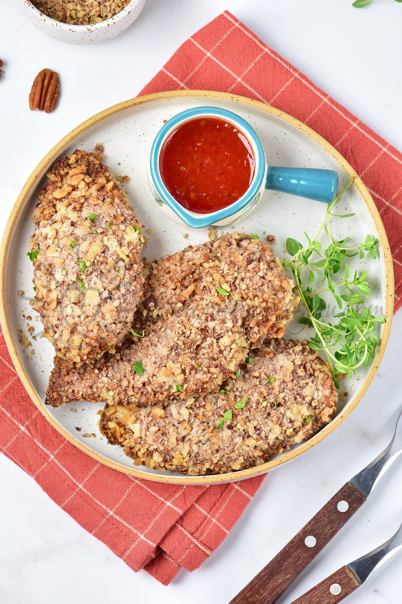 Air Fryer Pecan Crusted Chicken - Set 3 of 5