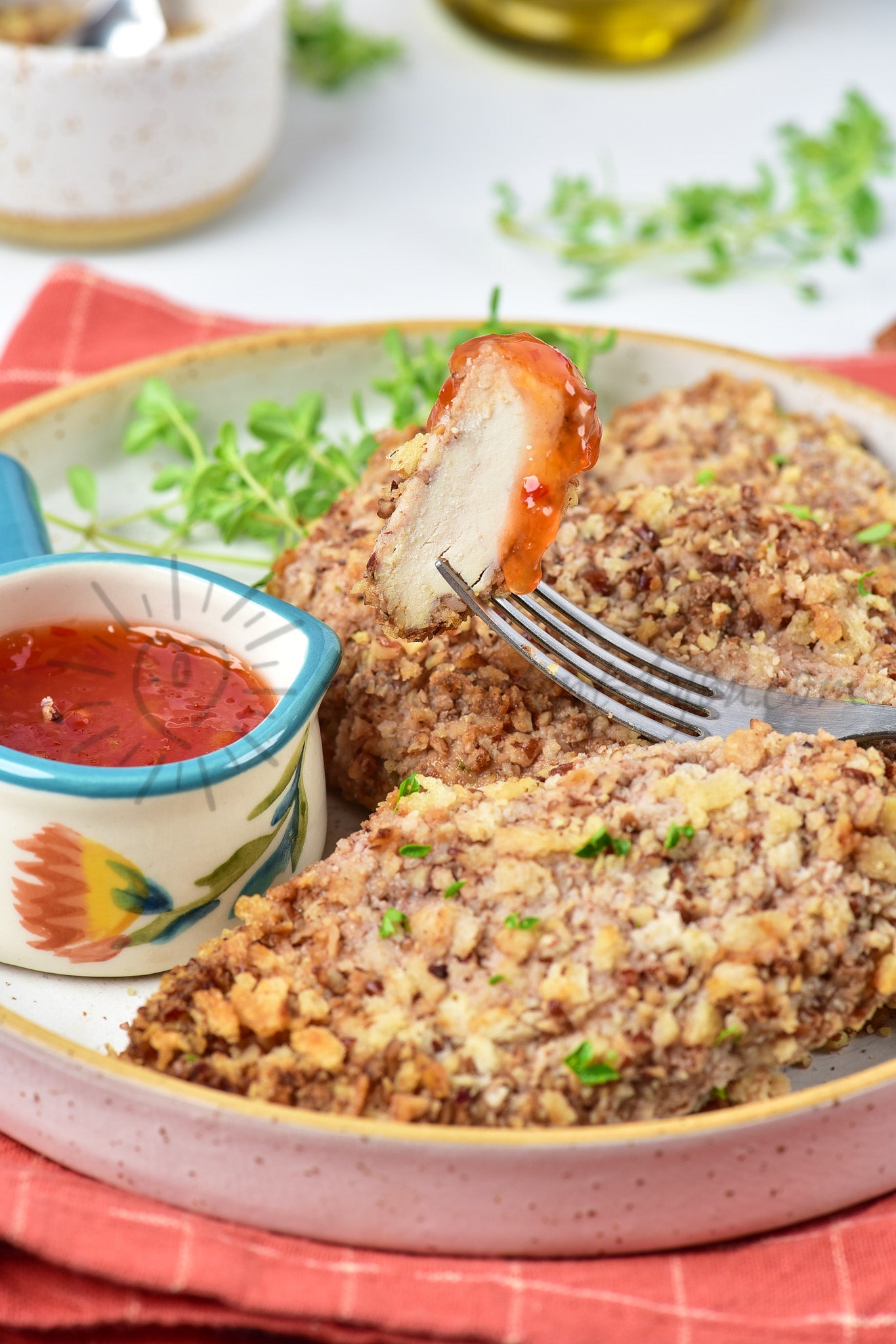 Air Fryer Pecan Crusted Chicken - Set 3 of 5