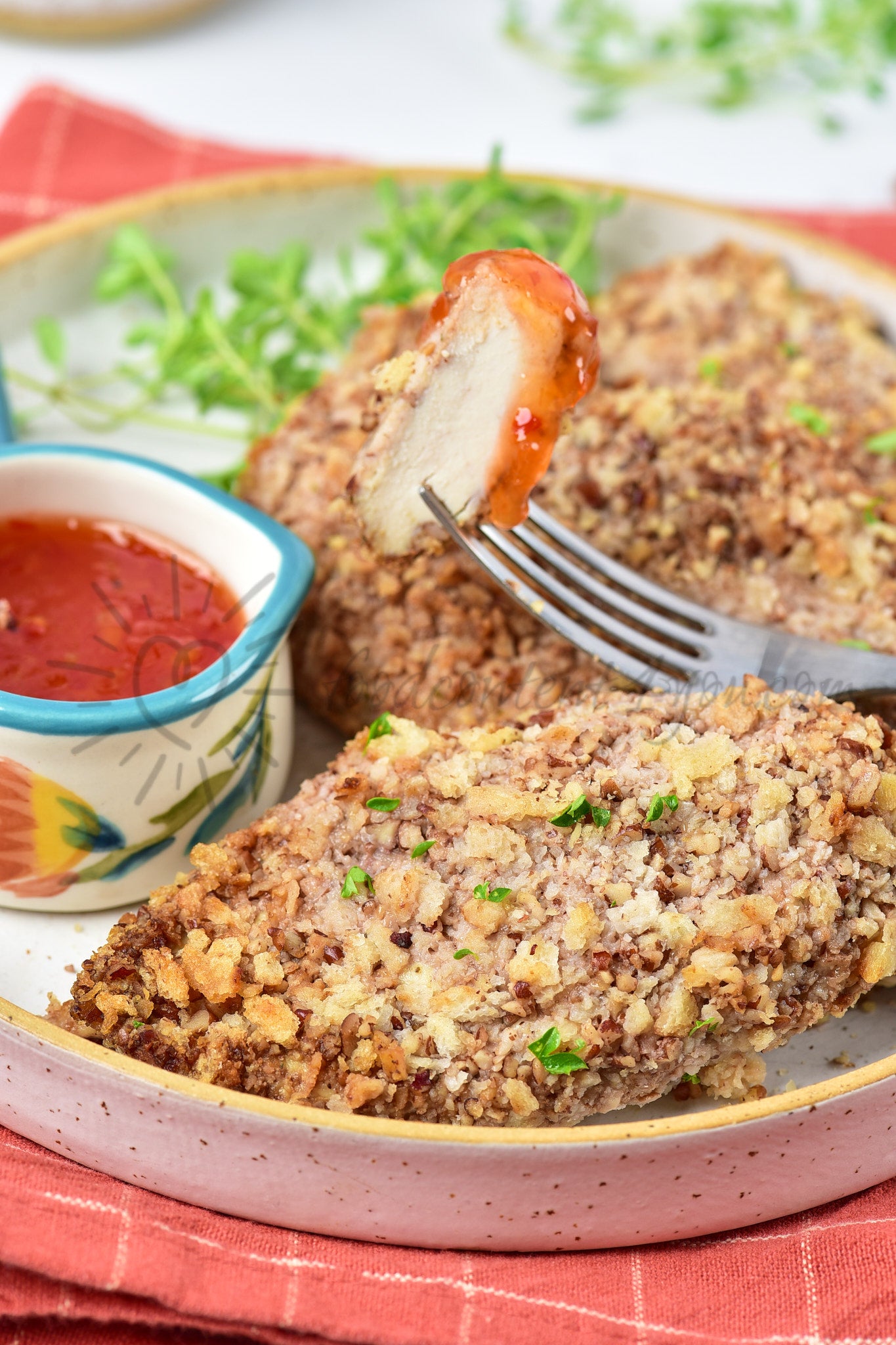 Air Fryer Pecan Crusted Chicken - Set 3 of 5