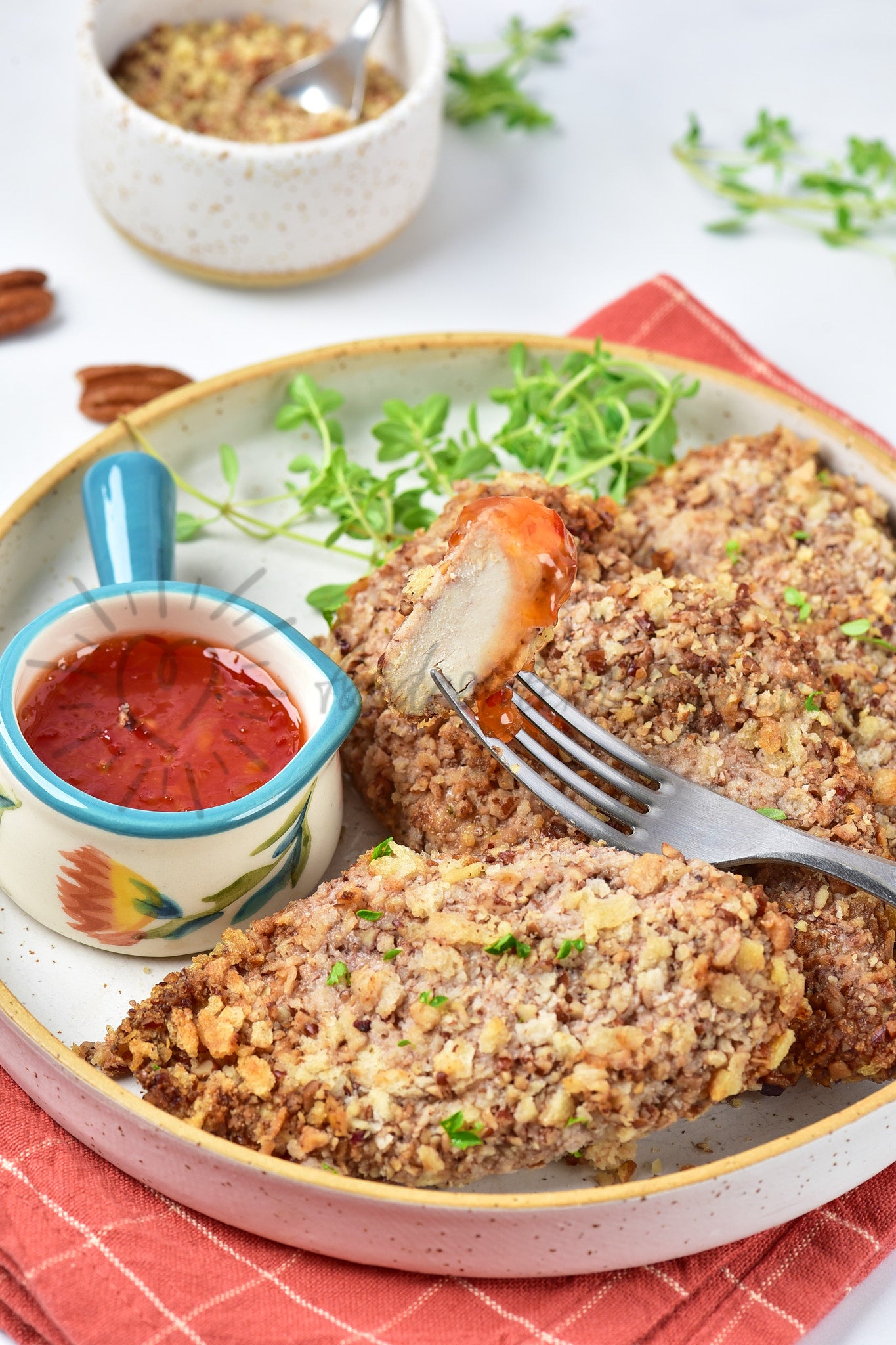 Air Fryer Pecan Crusted Chicken - Set 3 of 5