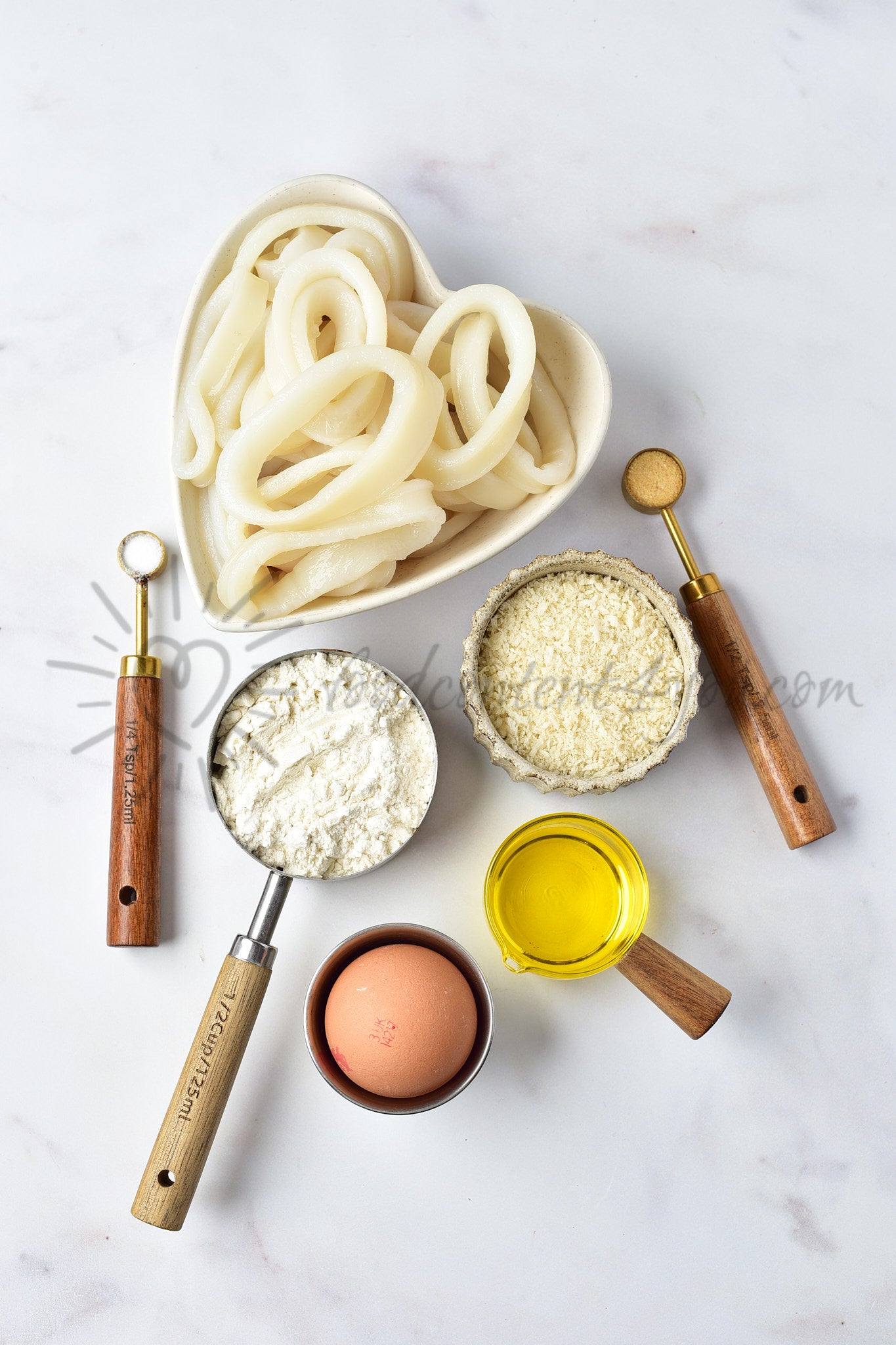 Crispy Fried Calamari Rings - Set 4 of 5