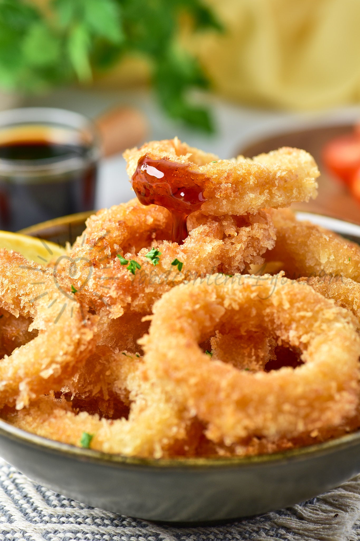 Crispy Fried Calamari Rings - Set 4 of 5