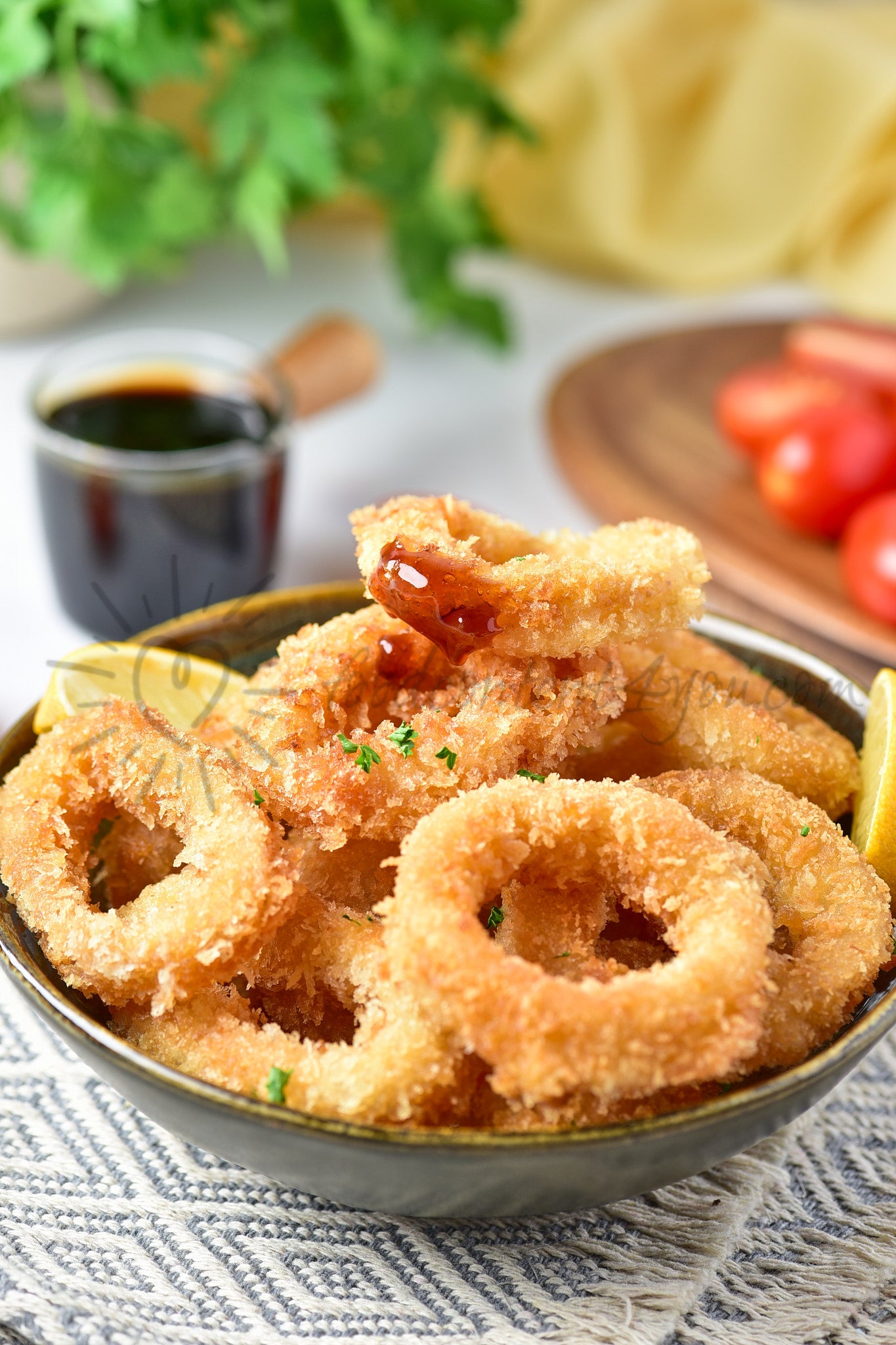 Crispy Fried Calamari Rings - Set 4 of 5