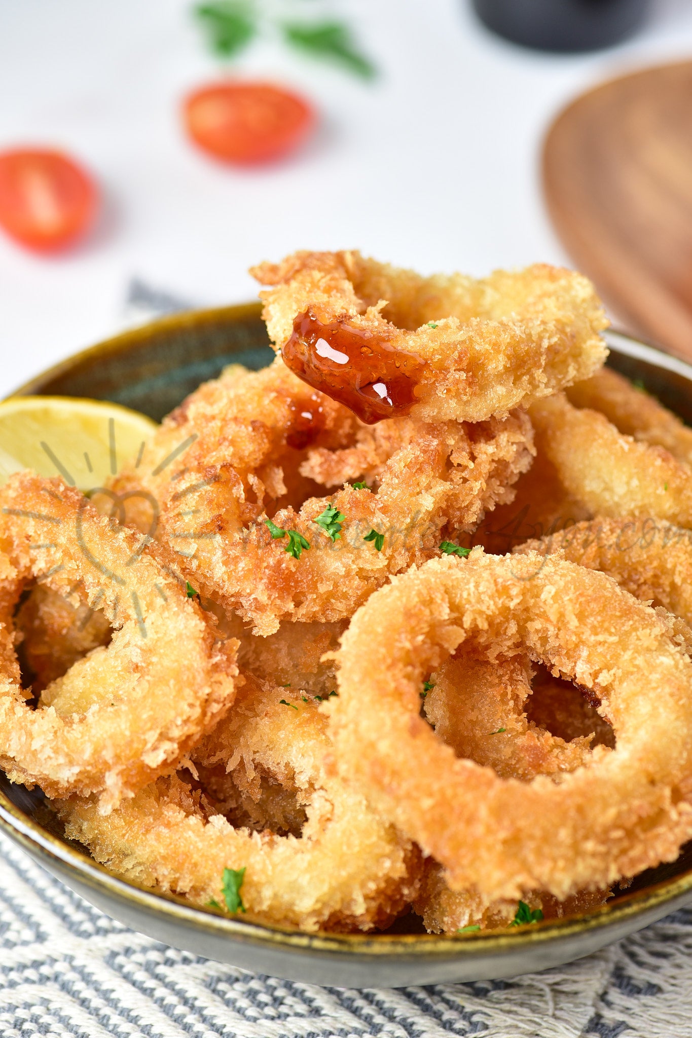 Crispy Fried Calamari Rings - Set 4 of 5