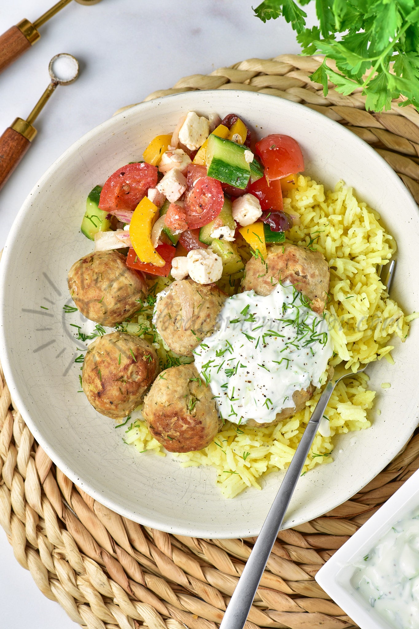 Greek Turkey Meatballs - Set 4 of 5