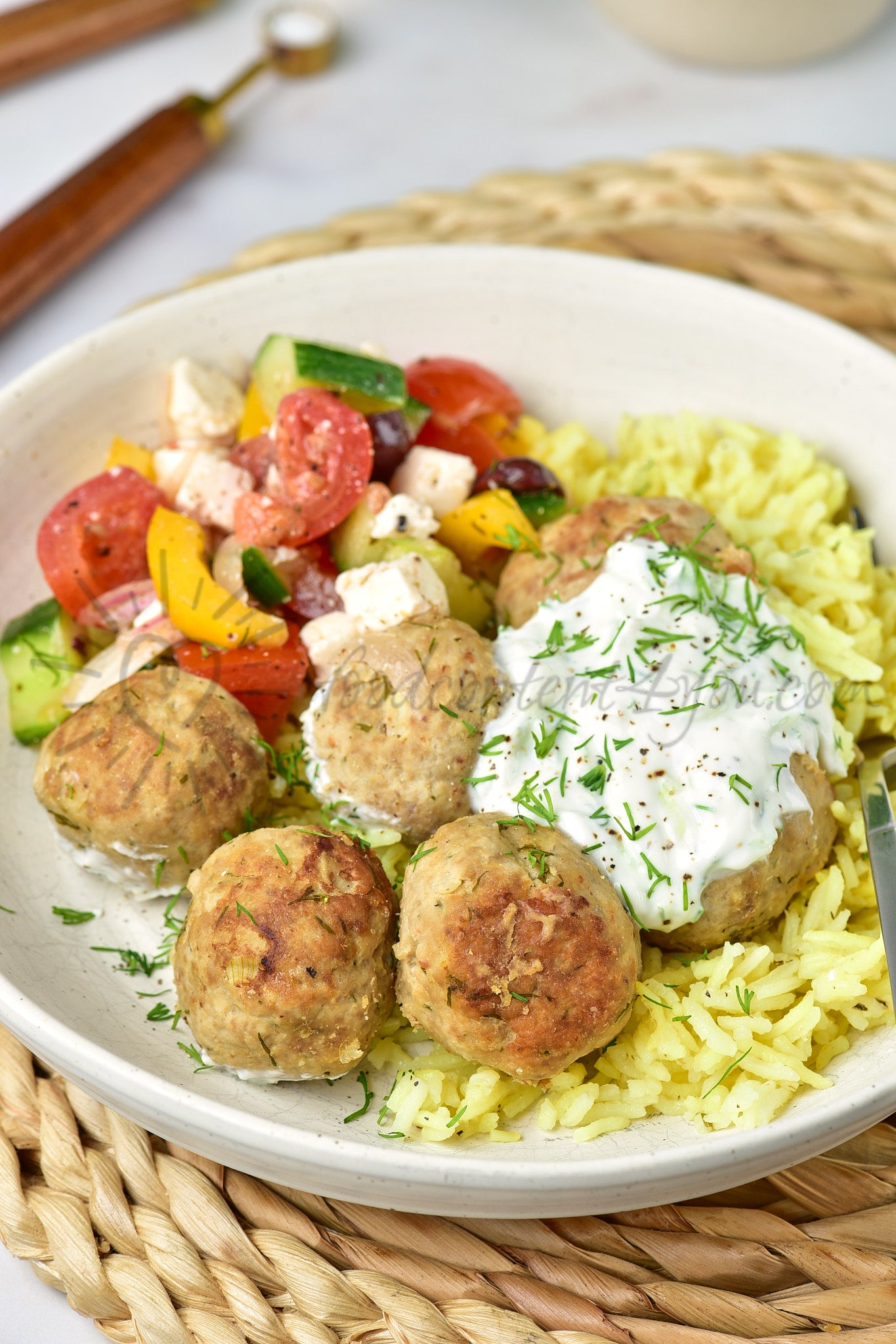 Greek Turkey Meatballs - Set 4 of 5