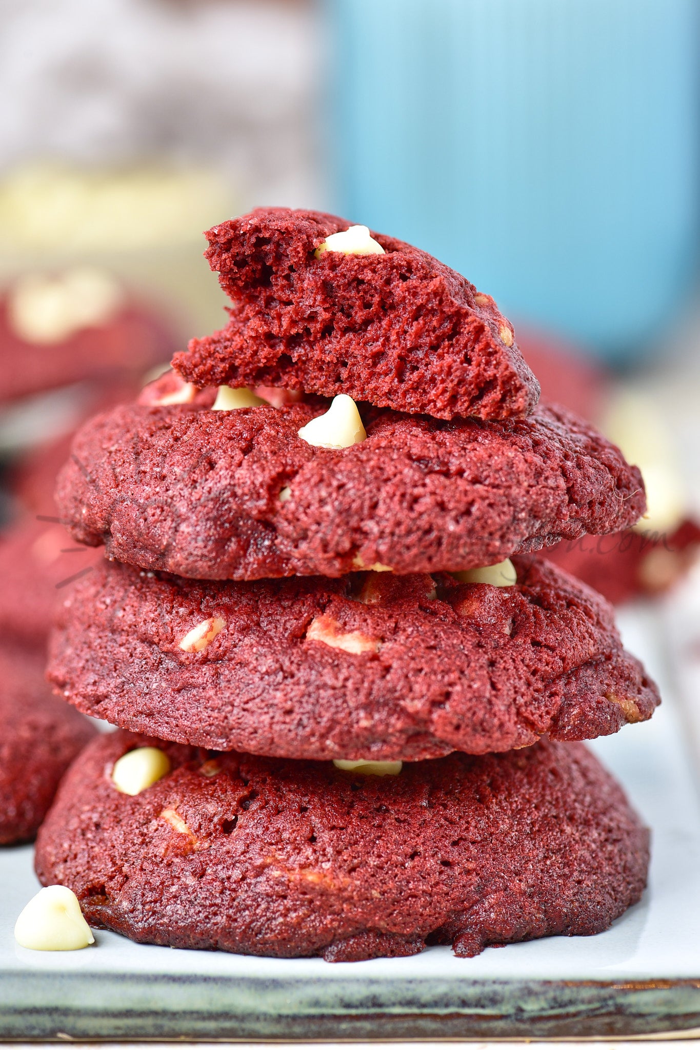 Red Velvet White Chocolate Cookies - Set 1 of 5