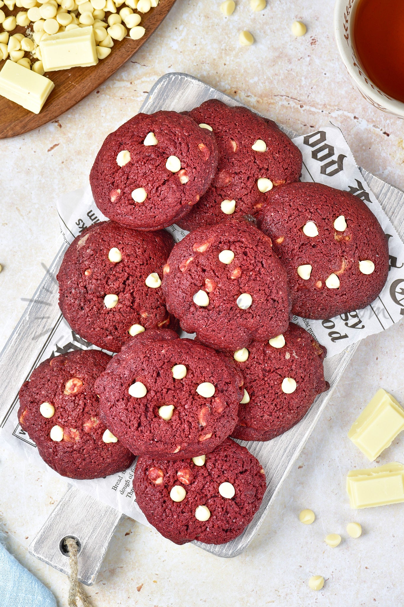 Red Velvet White Chocolate Cookies - Set 5 of 5