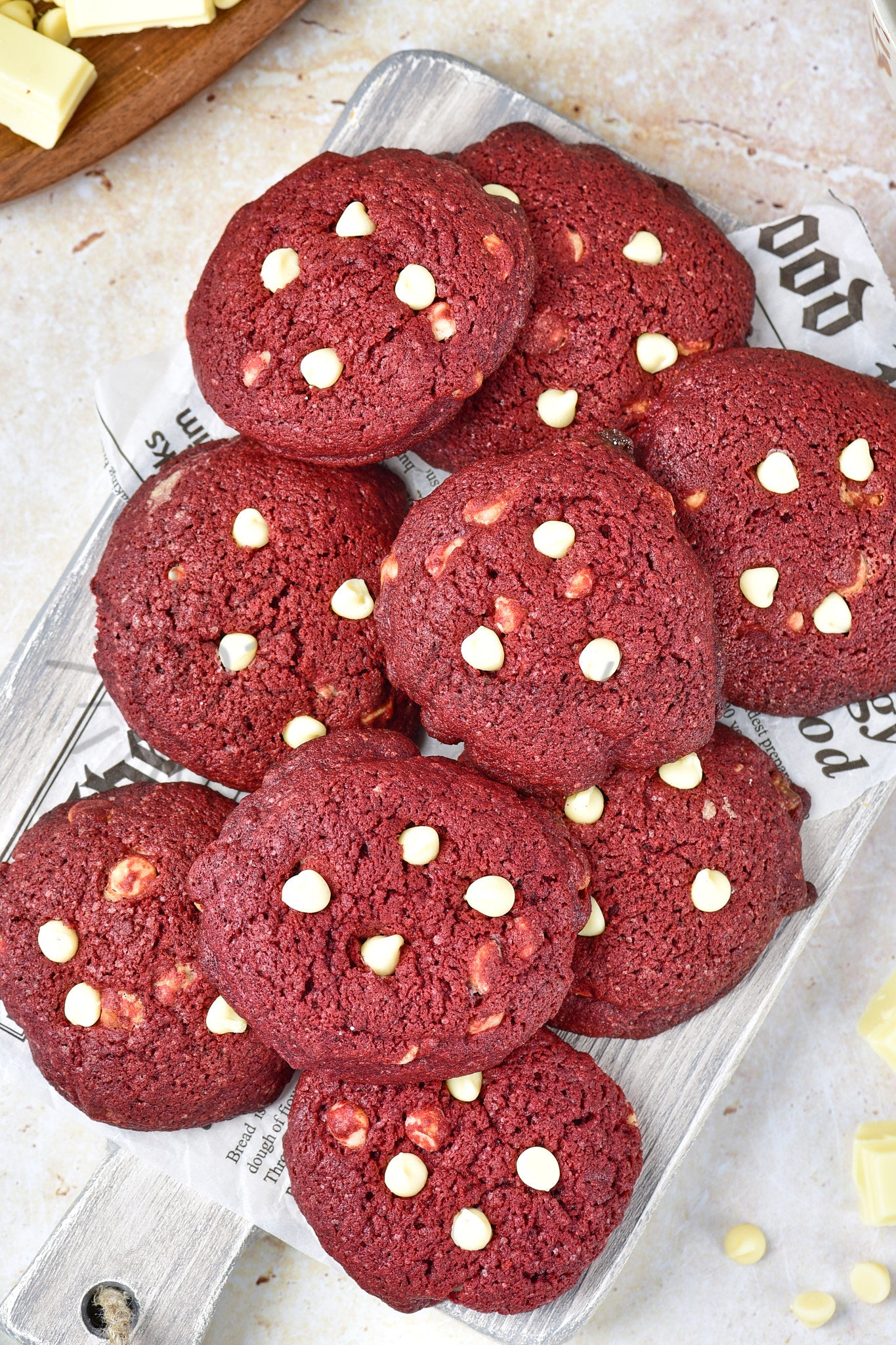 Red Velvet White Chocolate Cookies - Set 5 of 5