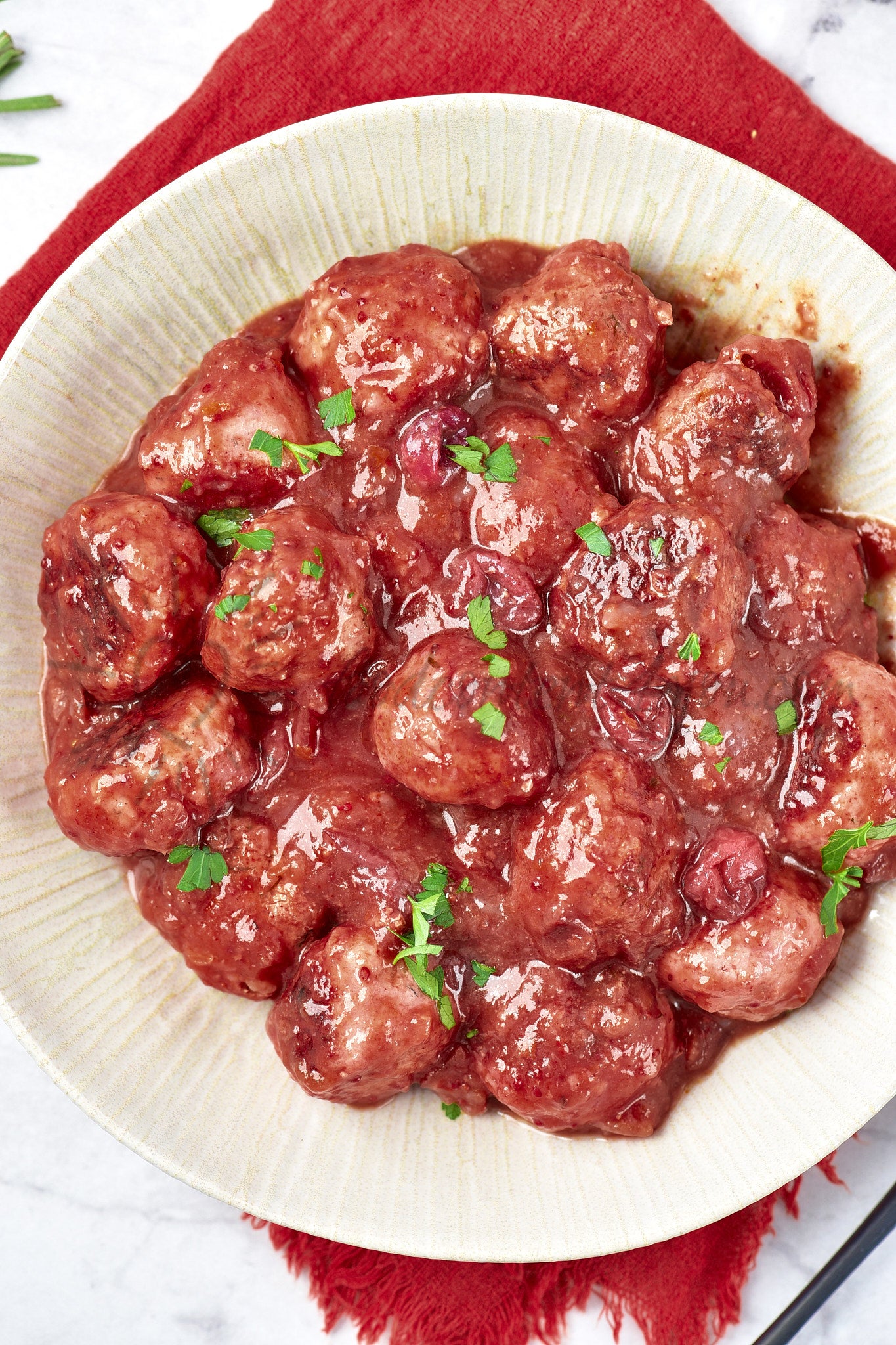Cranberry Meatballs - Set 4 of 5
