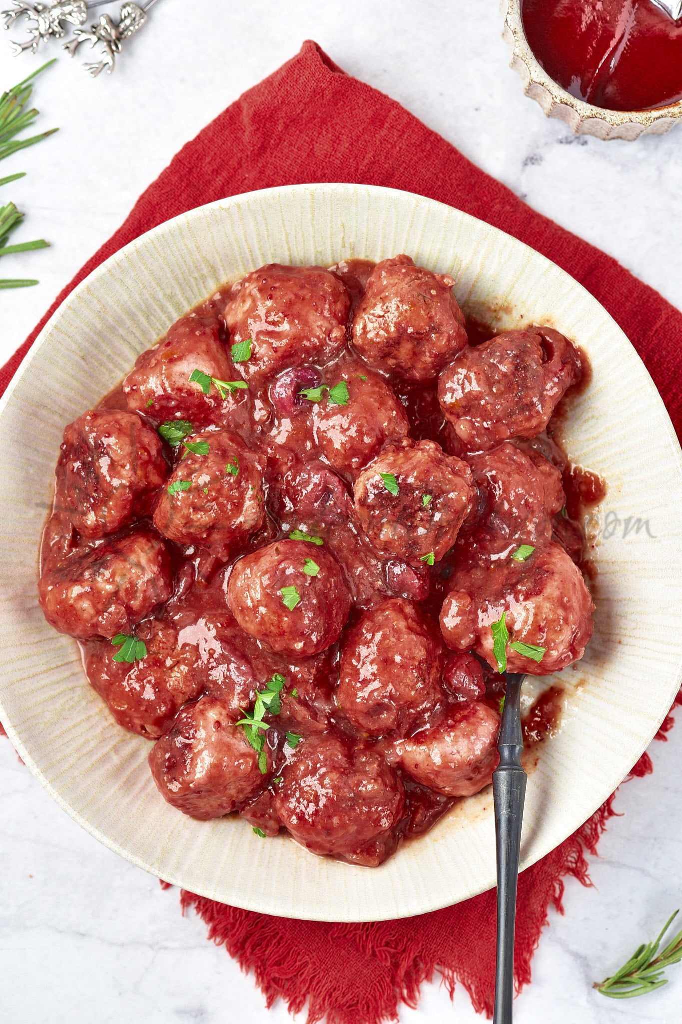 Cranberry Meatballs - Set 4 of 5
