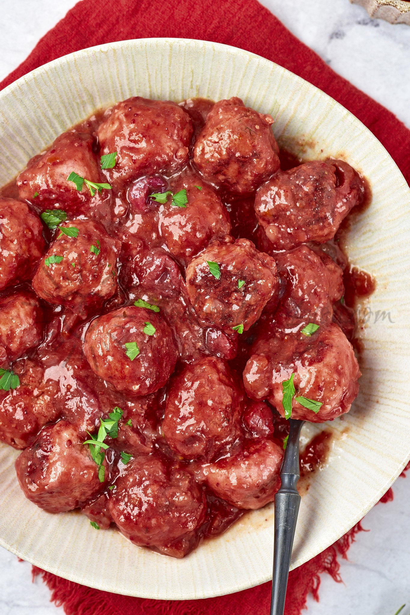 Cranberry Meatballs - Set 4 of 5