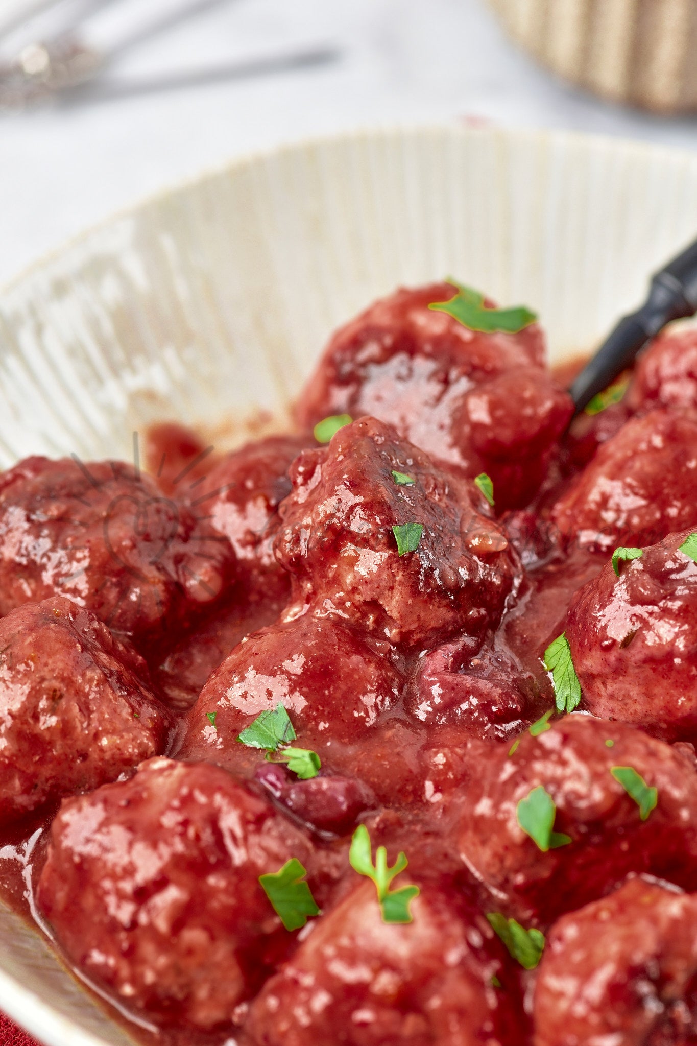 Cranberry Meatballs - Set 4 of 5