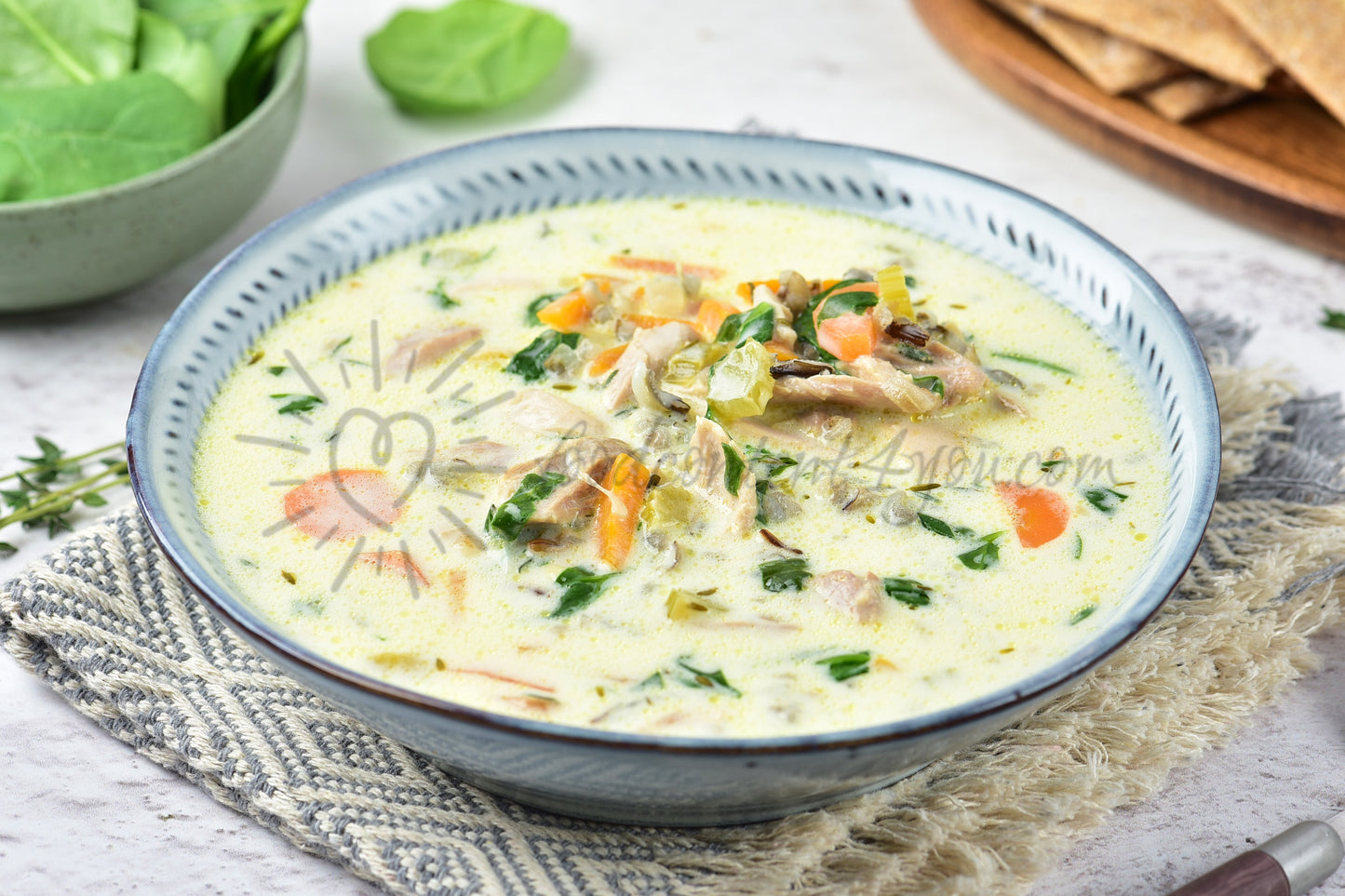 Chicken and Wild Rice Soup - Set 4 of 5